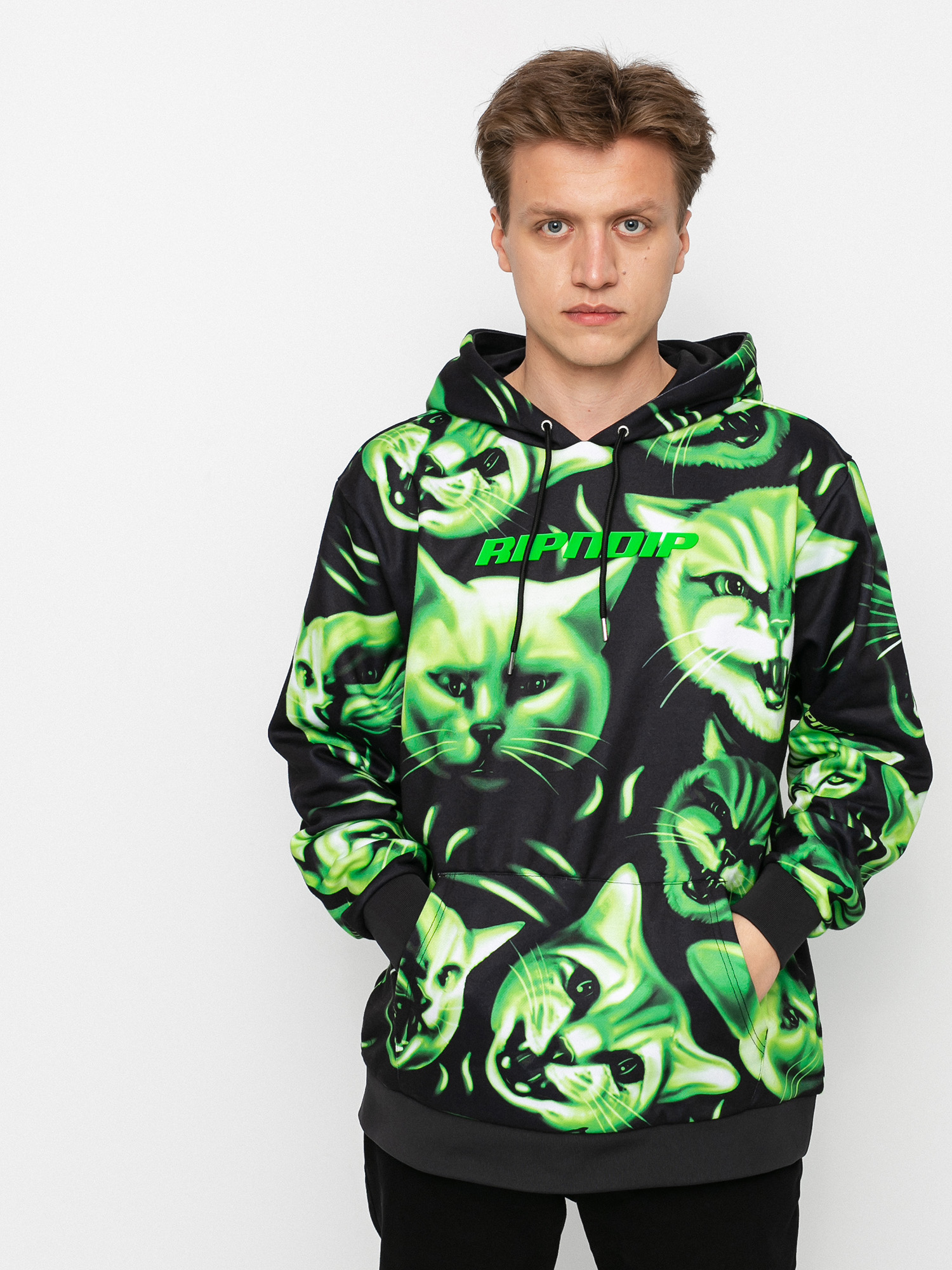 Bluza z kapturem RipNDip Neon Nerm HD (black)