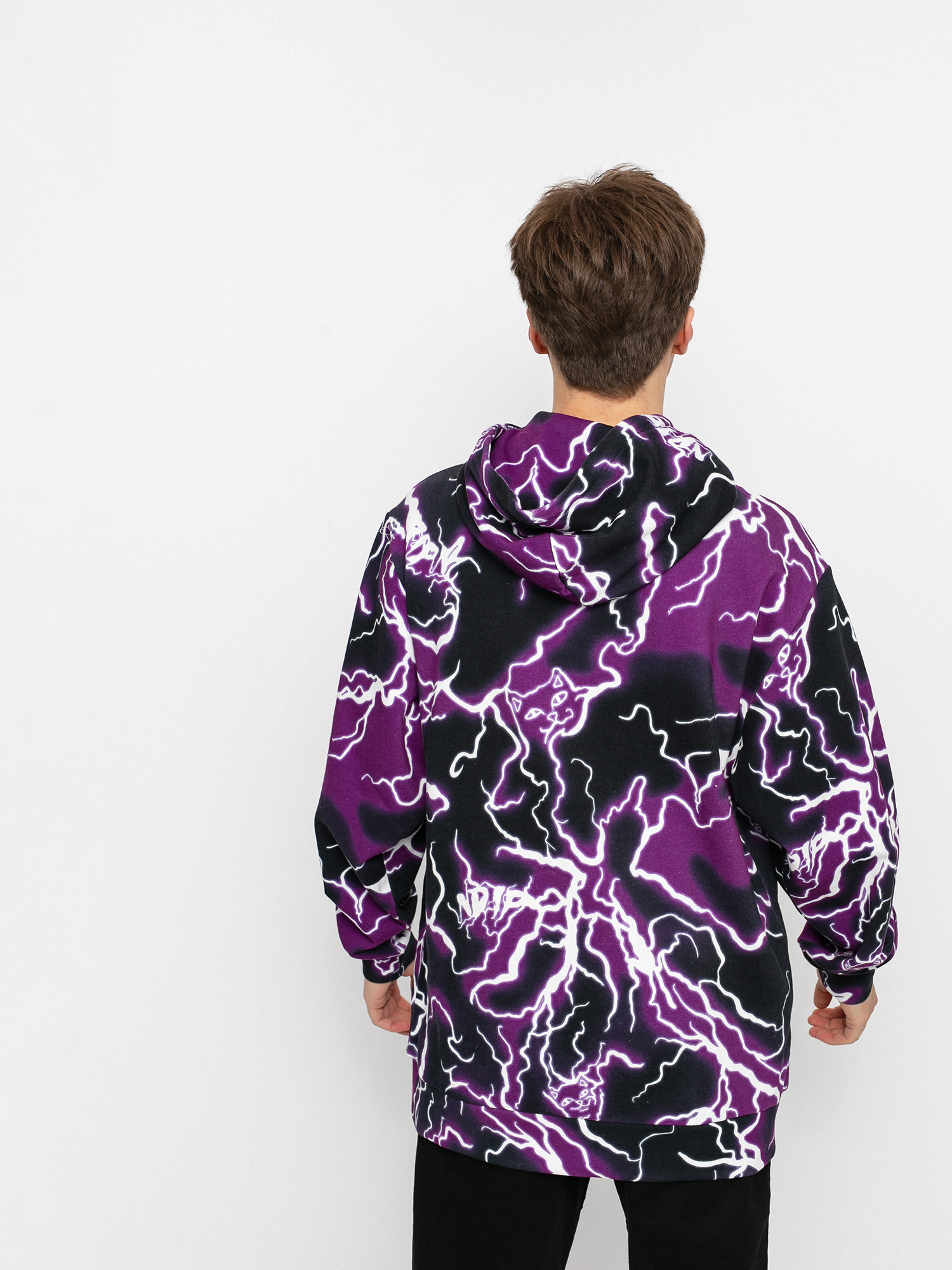 Bluza z kapturem RipNDip Nikola HD (black/purple)