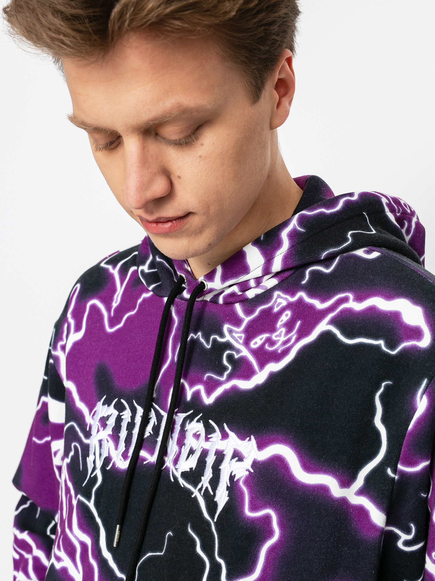 Bluza z kapturem RipNDip Nikola HD (black/purple)