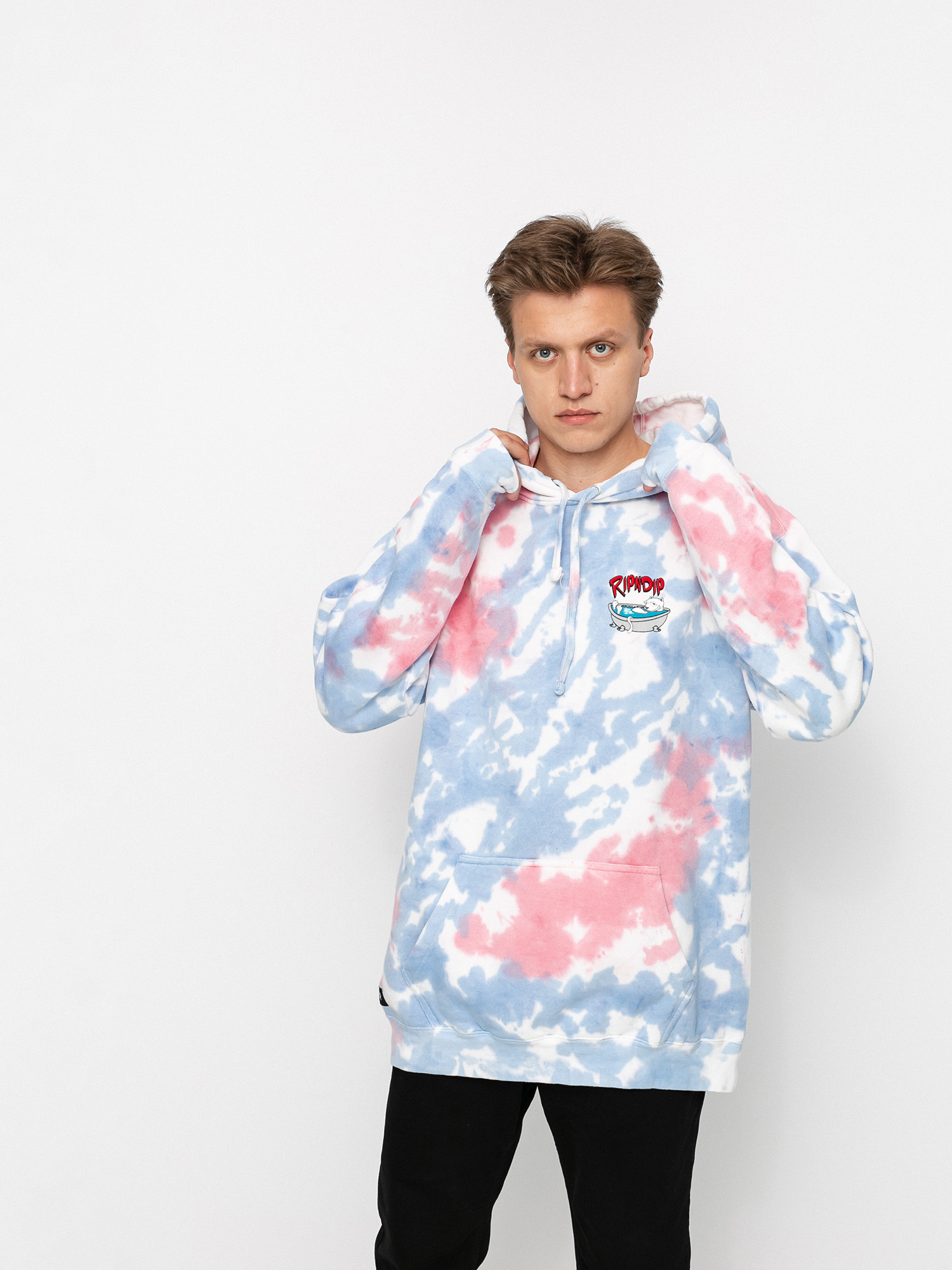 Bluza z kapturem RipNDip Bath Time HD (periwinkle & pink tie dye)