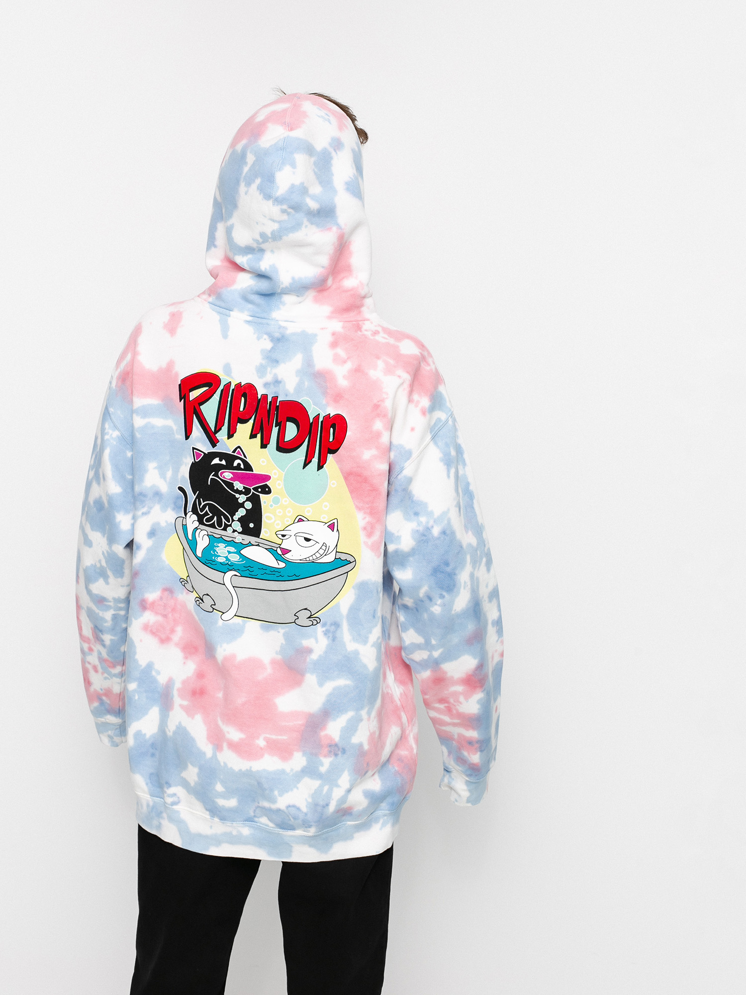 Bluza z kapturem RipNDip Bath Time HD (periwinkle & pink tie dye)