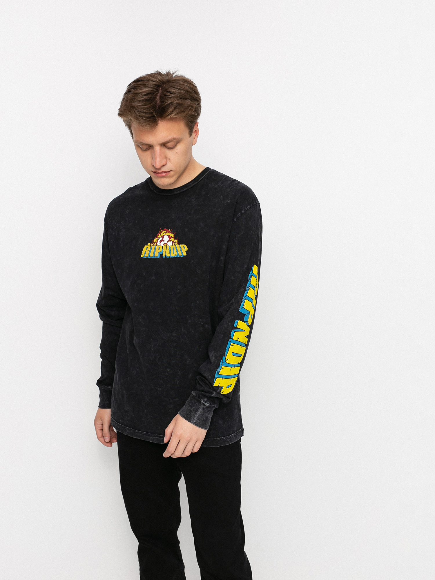 Longsleeve RipNDip Nermzilla (black mineral wash)