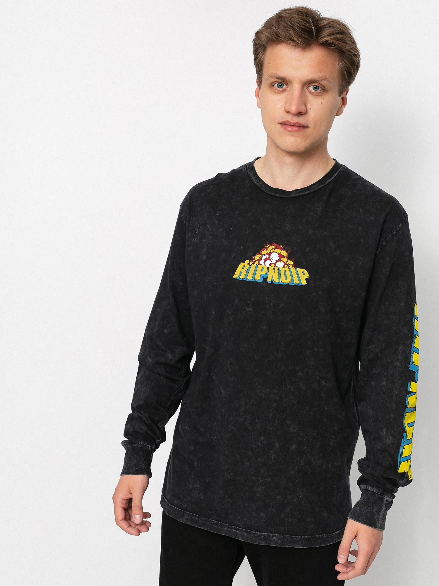 Longsleeve RipNDip Nermzilla (black mineral wash)