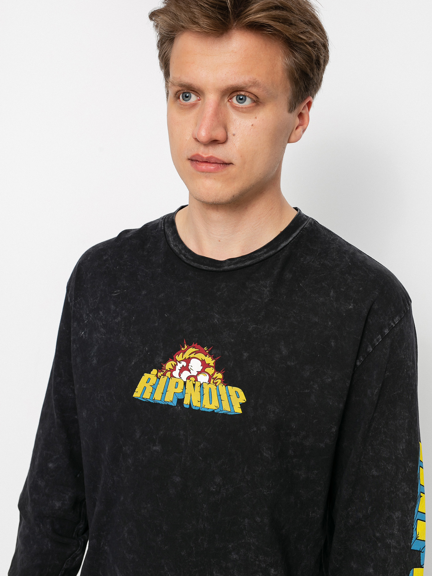 Longsleeve RipNDip Nermzilla (black mineral wash)
