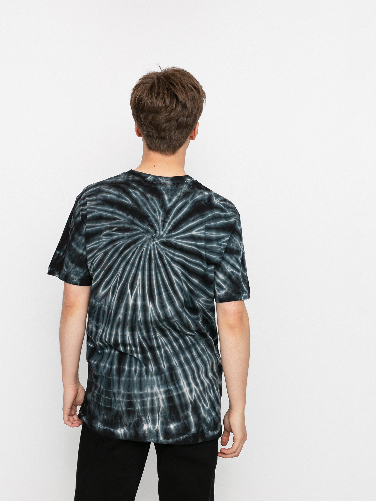 T-shirt RipNDip Catman (black spiral tie dye)