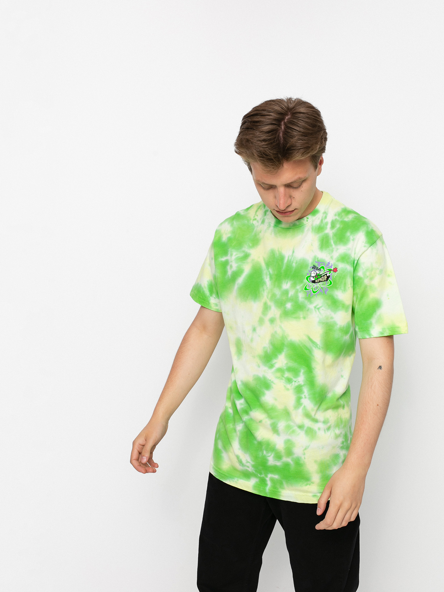 T-shirt RipNDip Astronomic (green lightning wash)