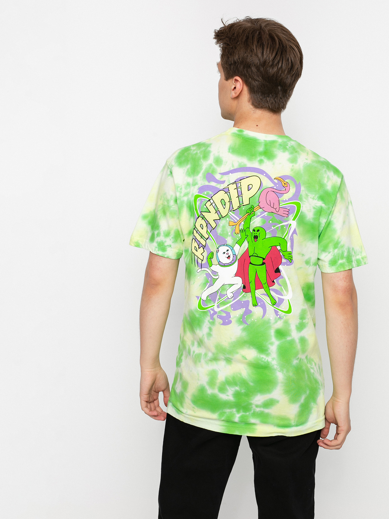 T-shirt RipNDip Astronomic (green lightning wash)