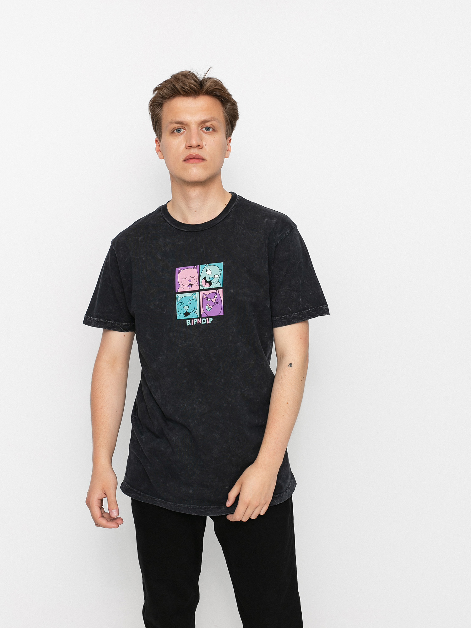 T-shirt RipNDip Pop Nerm (black mineral wash)