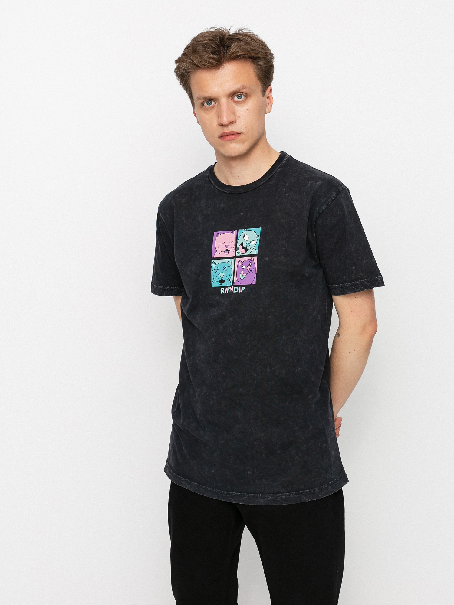 T-shirt RipNDip Pop Nerm (black mineral wash)