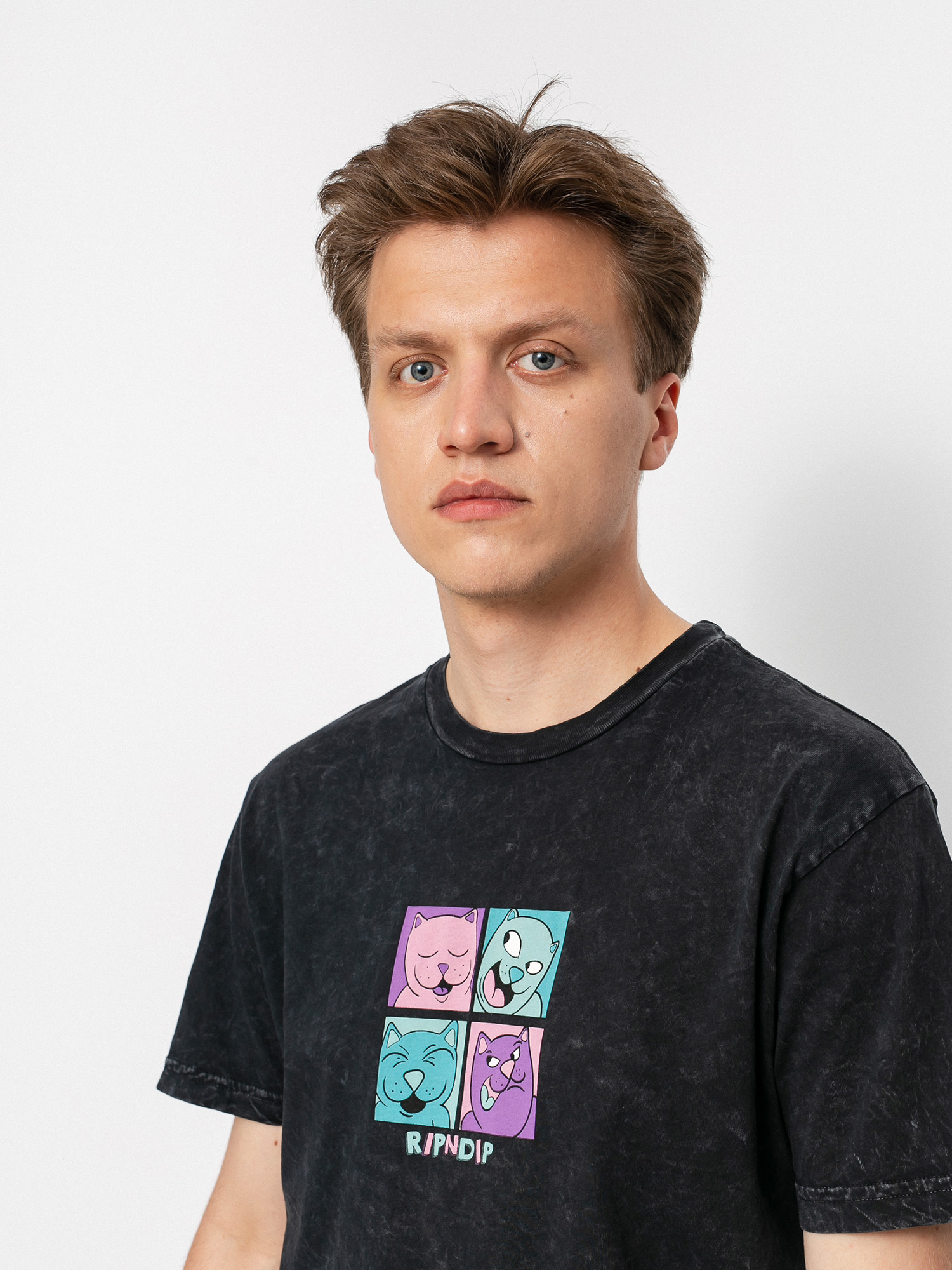 T-shirt RipNDip Pop Nerm (black mineral wash)