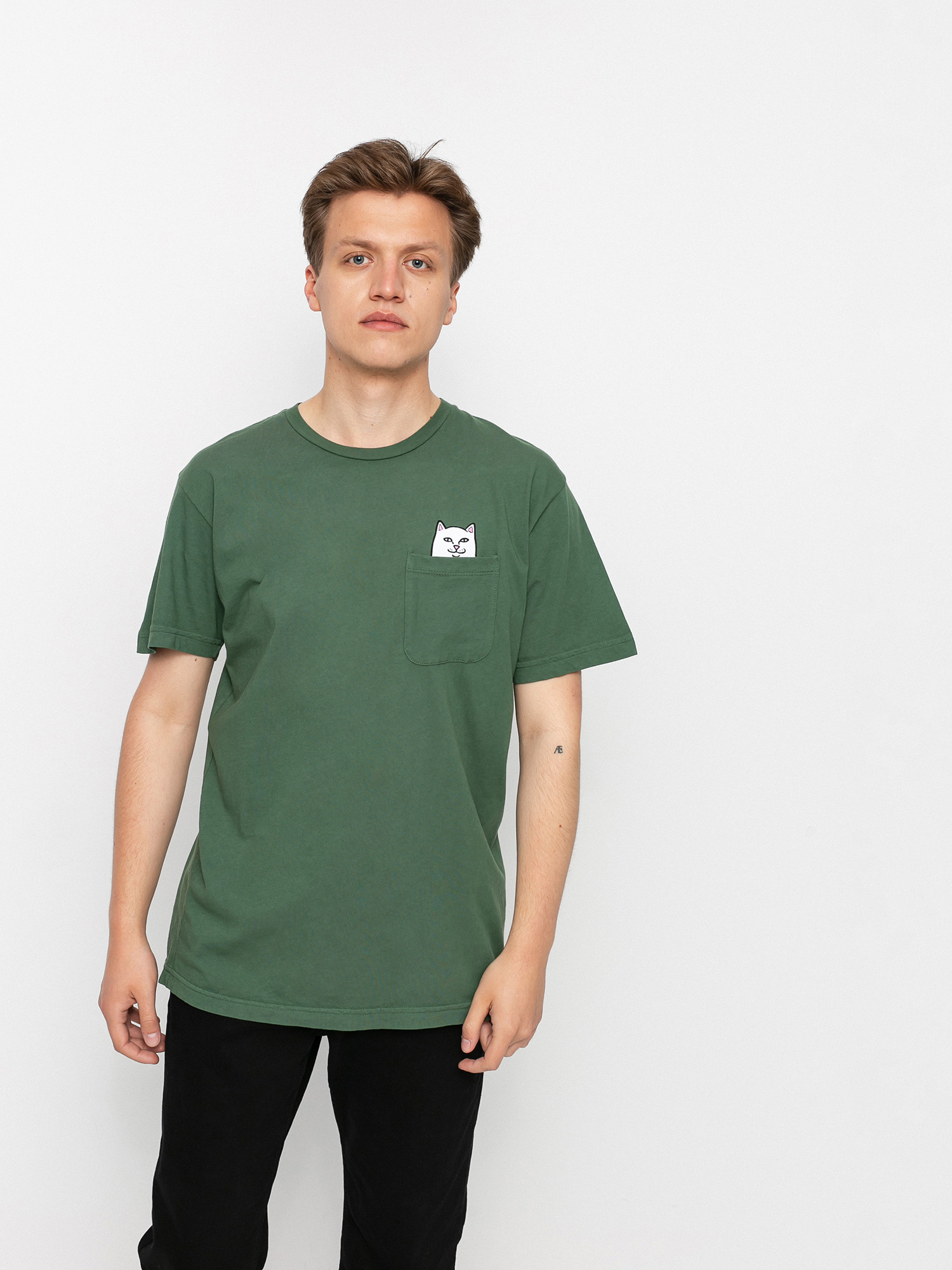 T-shirt RipNDip Lord Nermal Pocket (olive)