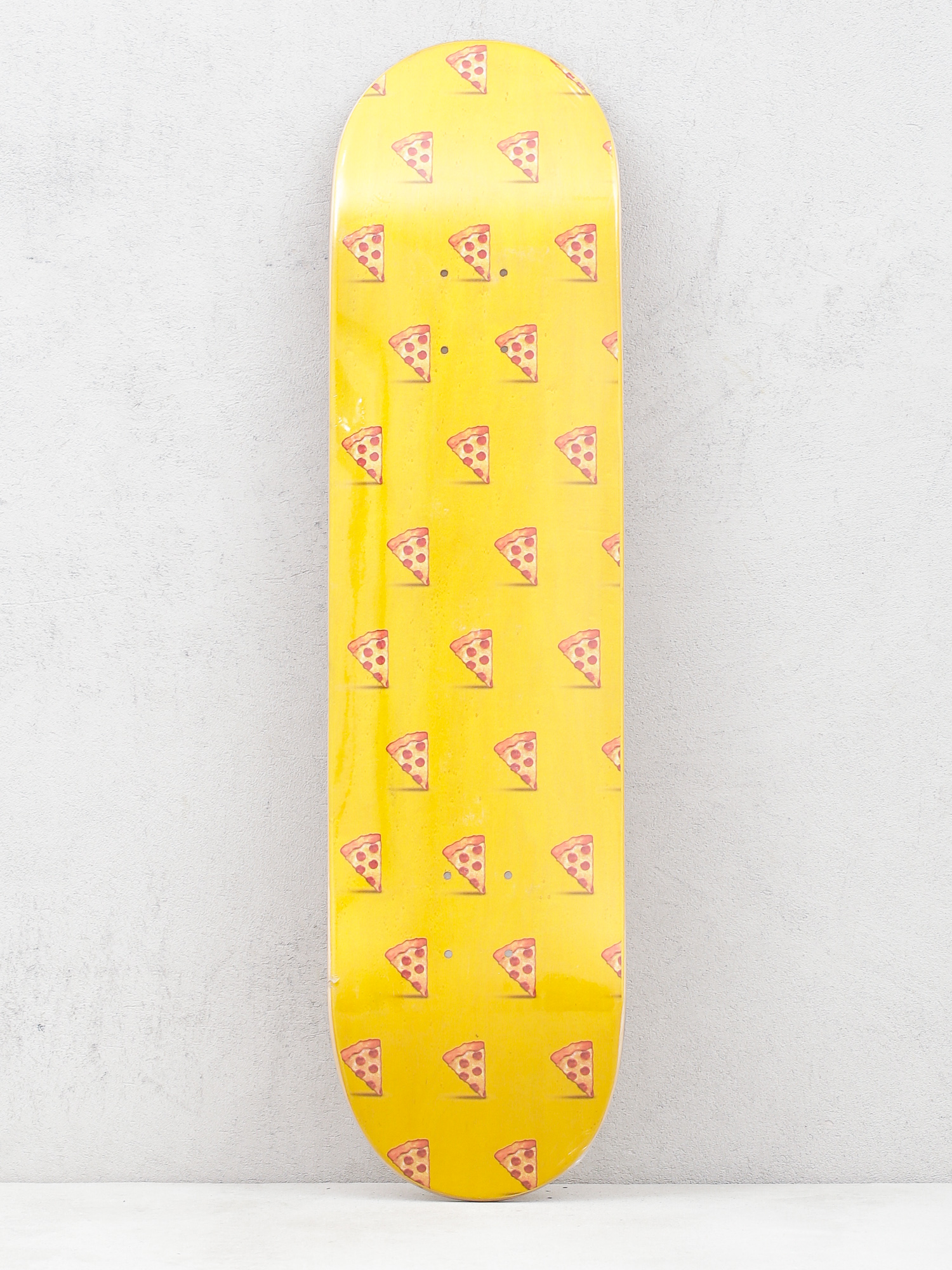 Deck Pizza Skateboards Emoji Pattern (yellow)