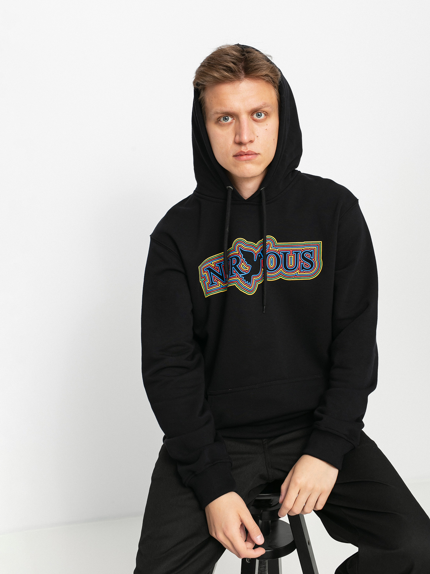 Bluza z kapturem Nervous Classic Tribe HD (black)