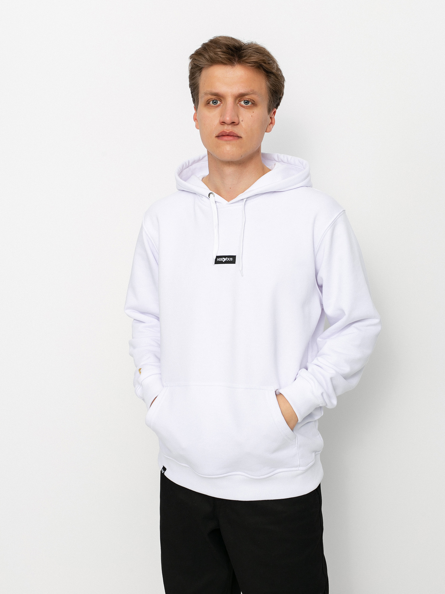 Bluza z kapturem Nervous Classic Small HD (wht)