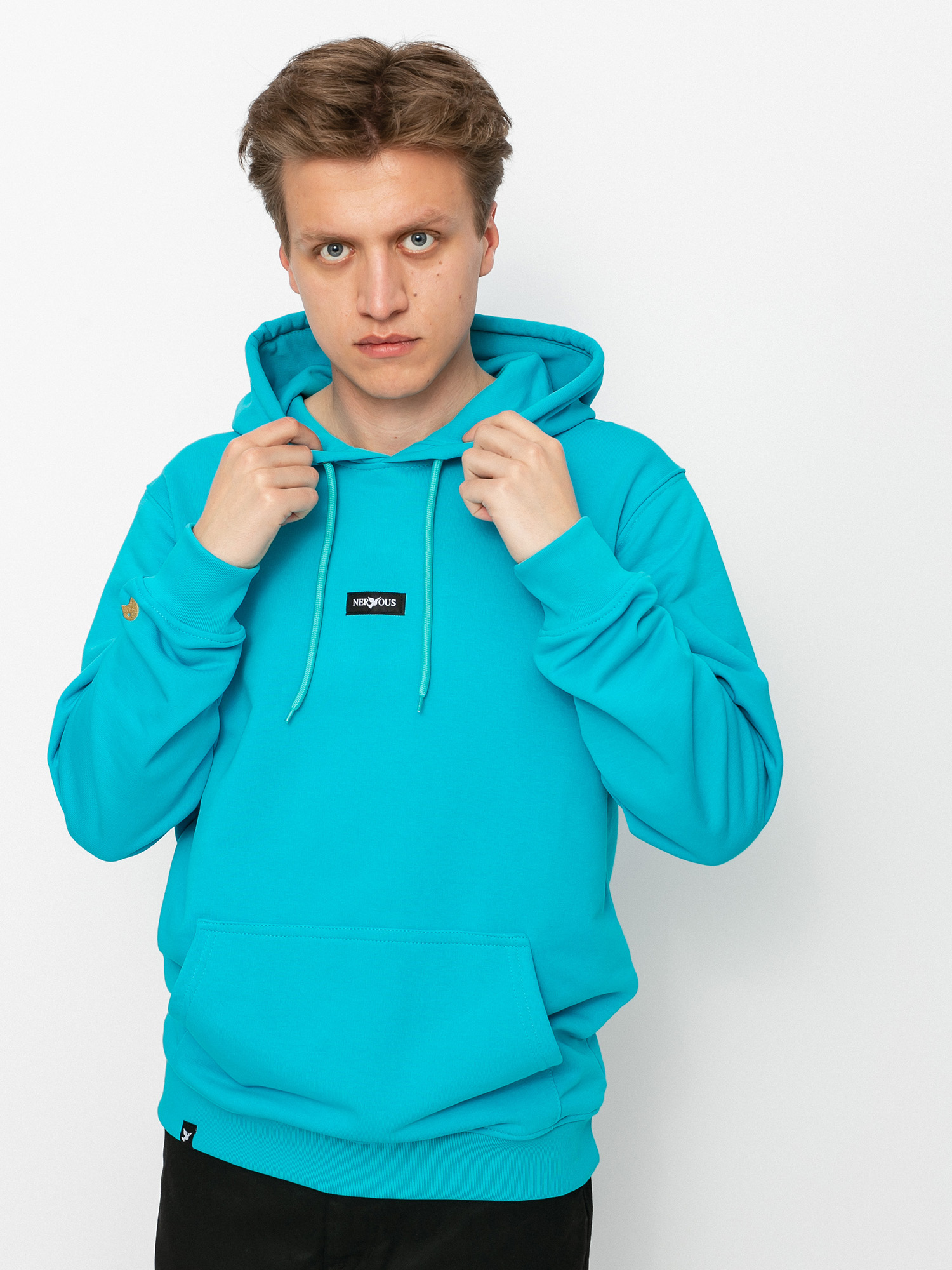 Bluza z kapturem Nervous Classic Small HD (aqua)