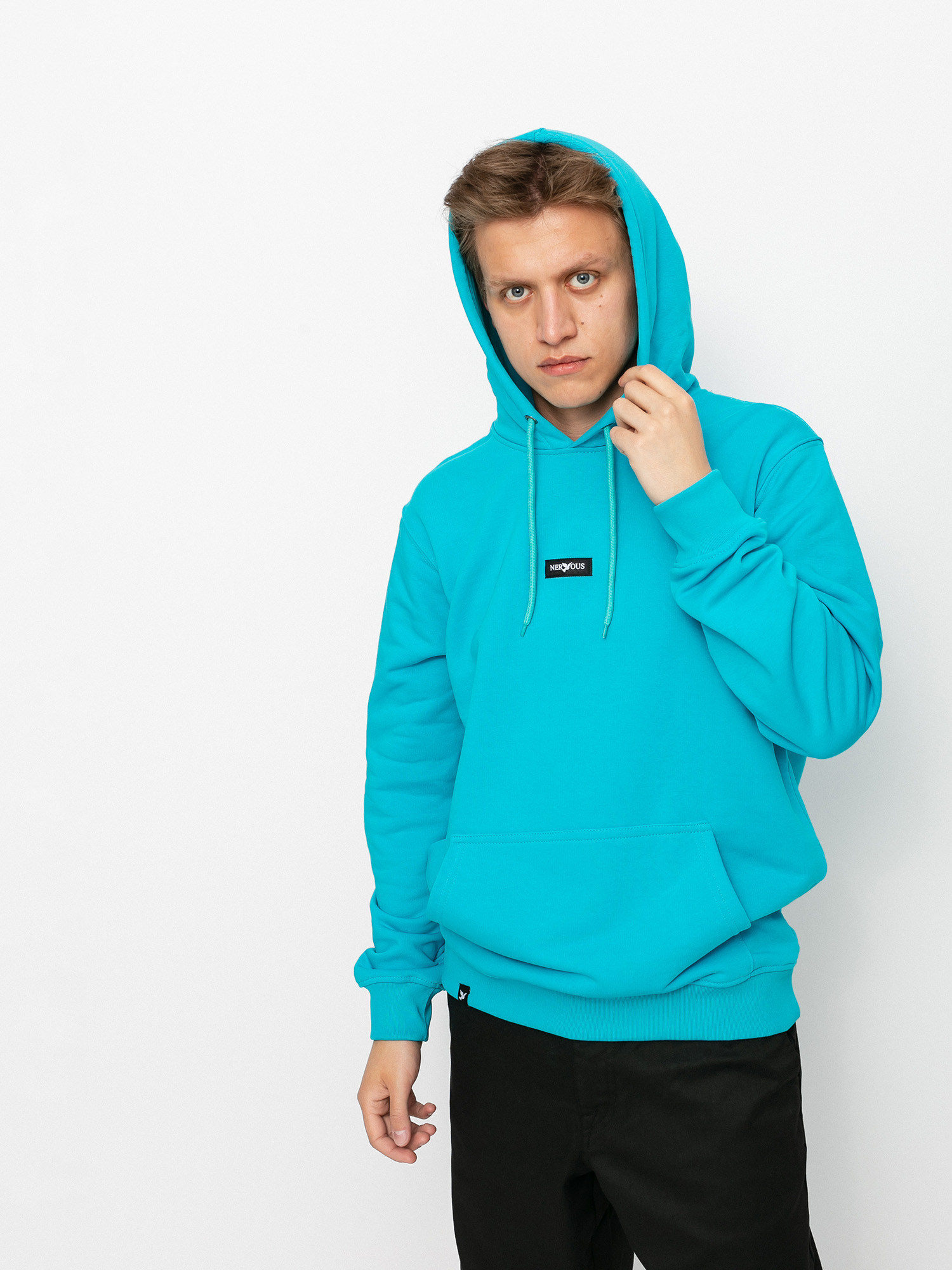 Bluza z kapturem Nervous Classic Small HD (aqua)