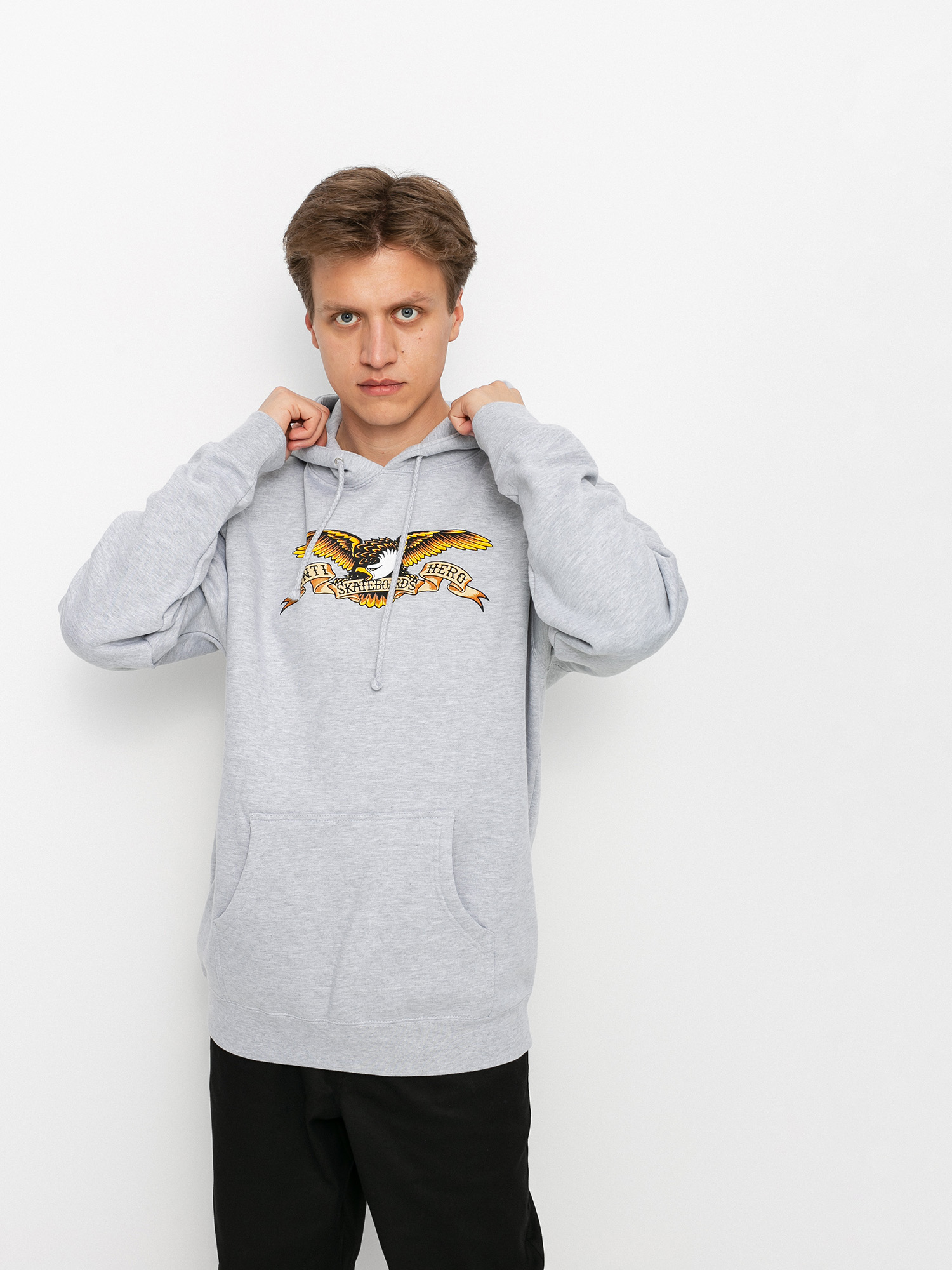 Bluza z kapturem Antihero Eagle HD (grey heather)