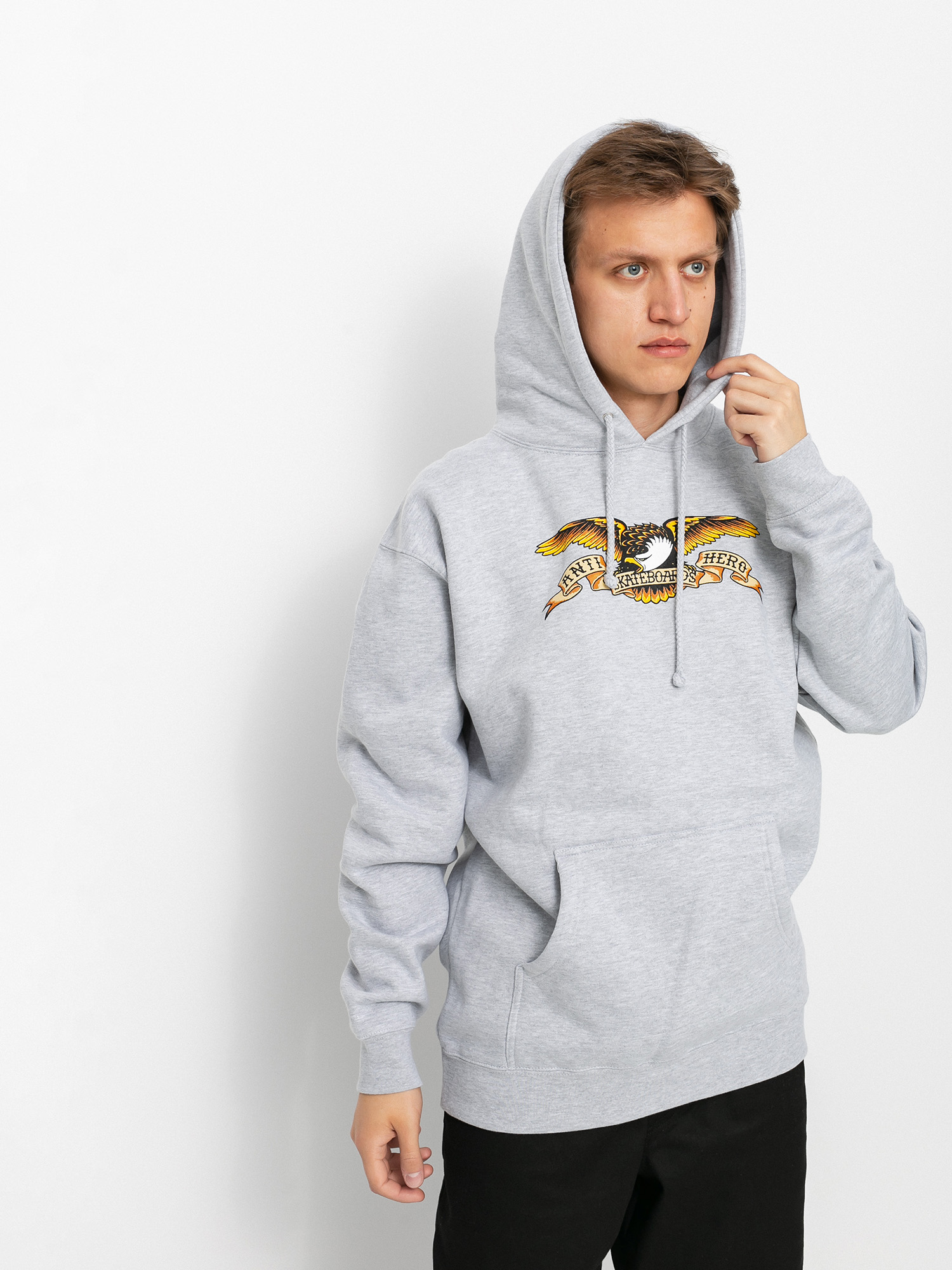 Bluza z kapturem Antihero Eagle HD (grey heather)
