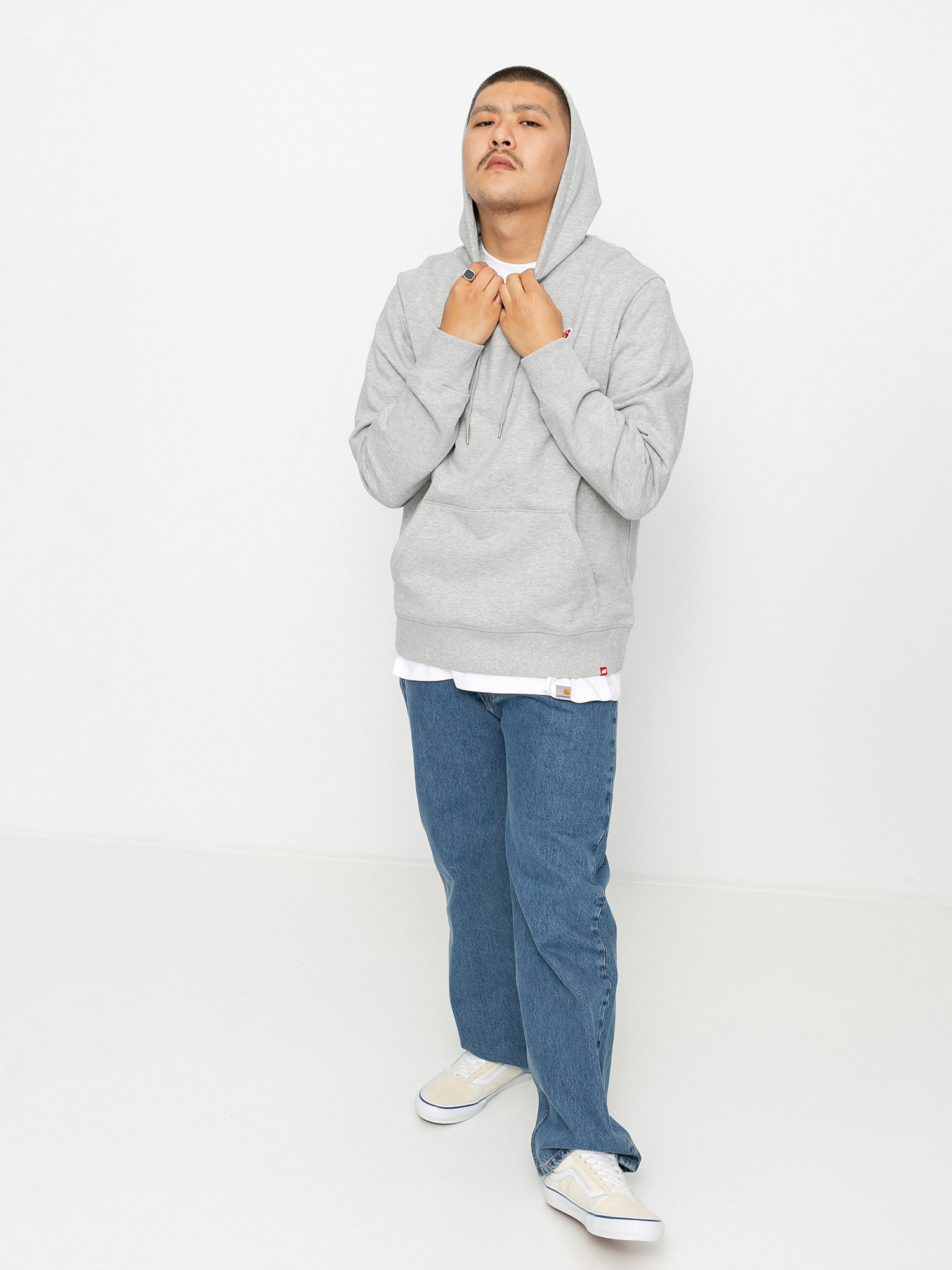 Bluza z kapturem New Balance Small Logo HD (athletic grey)