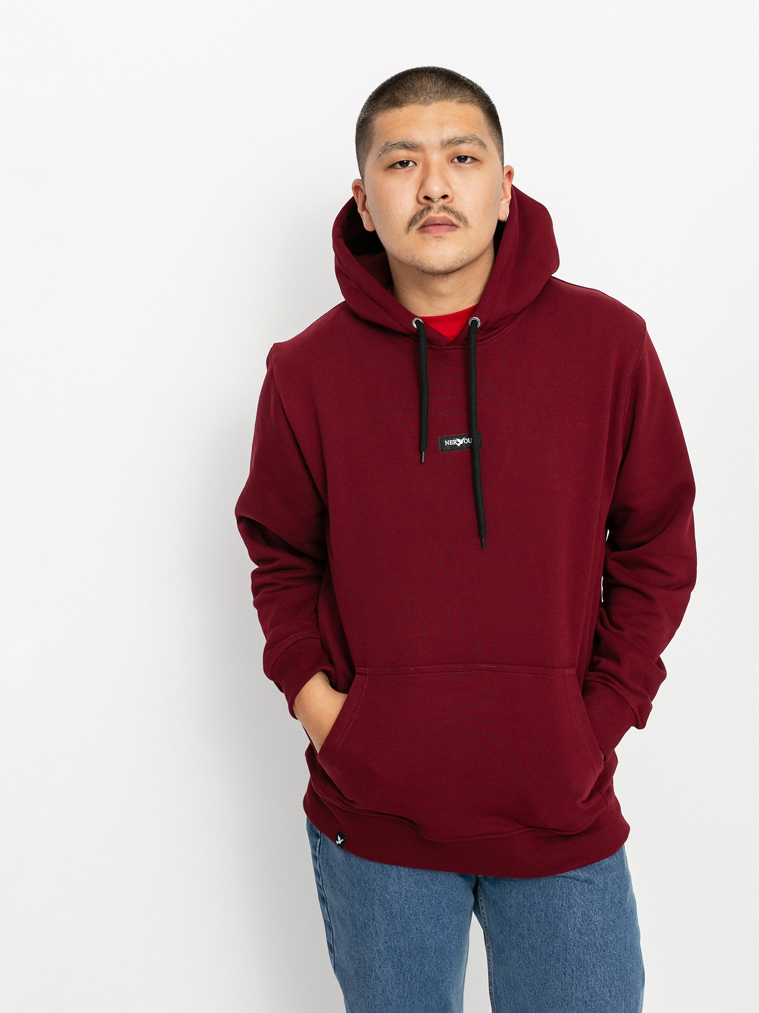 Bluza z kapturem Nervous Classic Small HD (maroon)