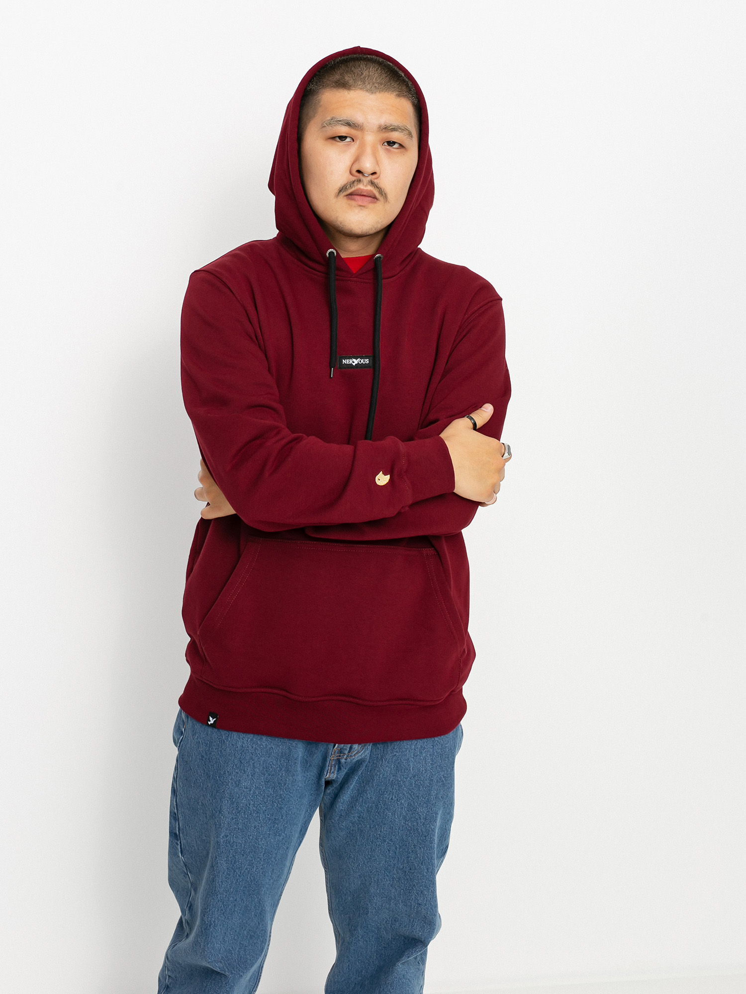 Bluza z kapturem Nervous Classic Small HD (maroon)