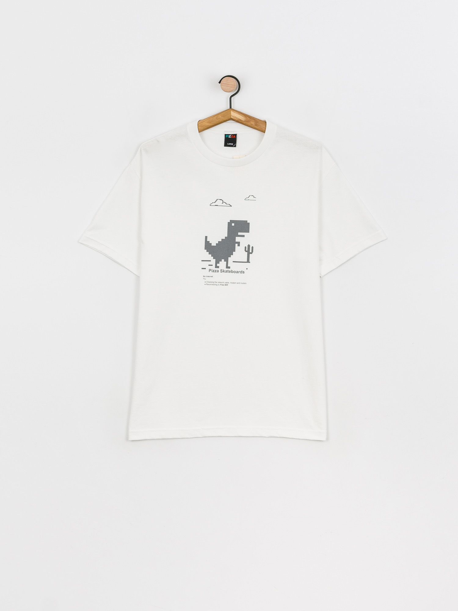 T-shirt Pizza Skateboards Pizza X Free Wifi (white)