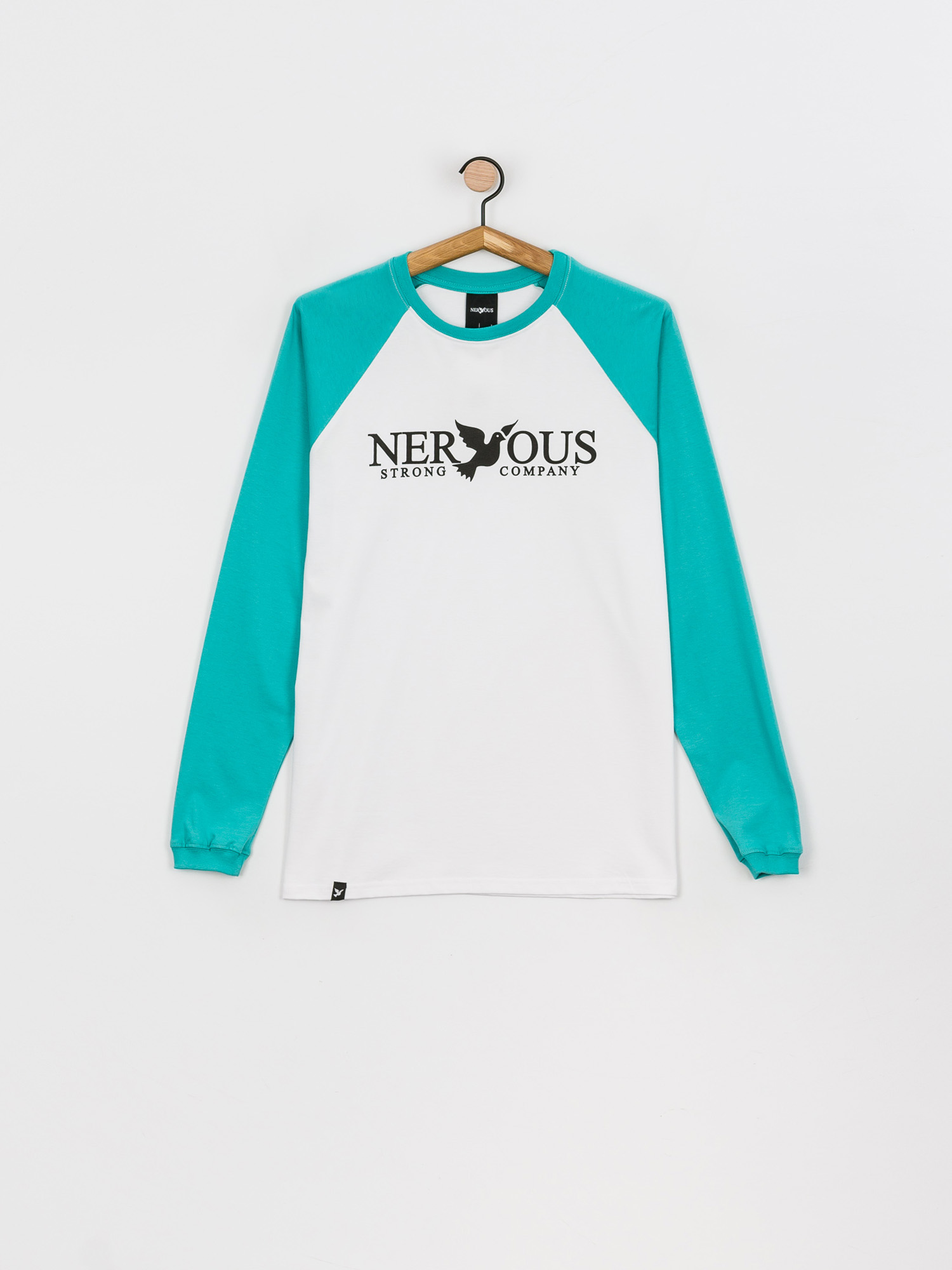 Longsleeve Nervous Classic (aqua/white)