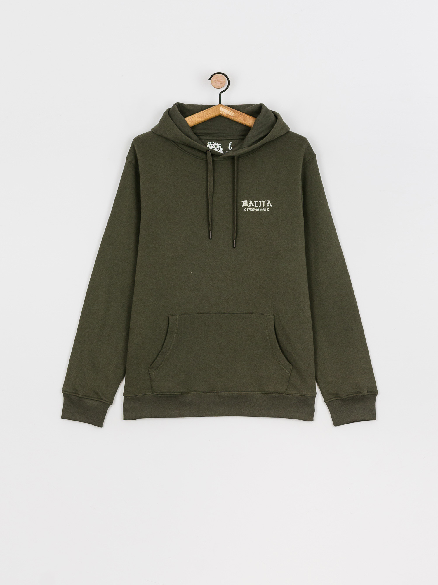 Bluza z kapturem Malita Fckcovid HD (olive)