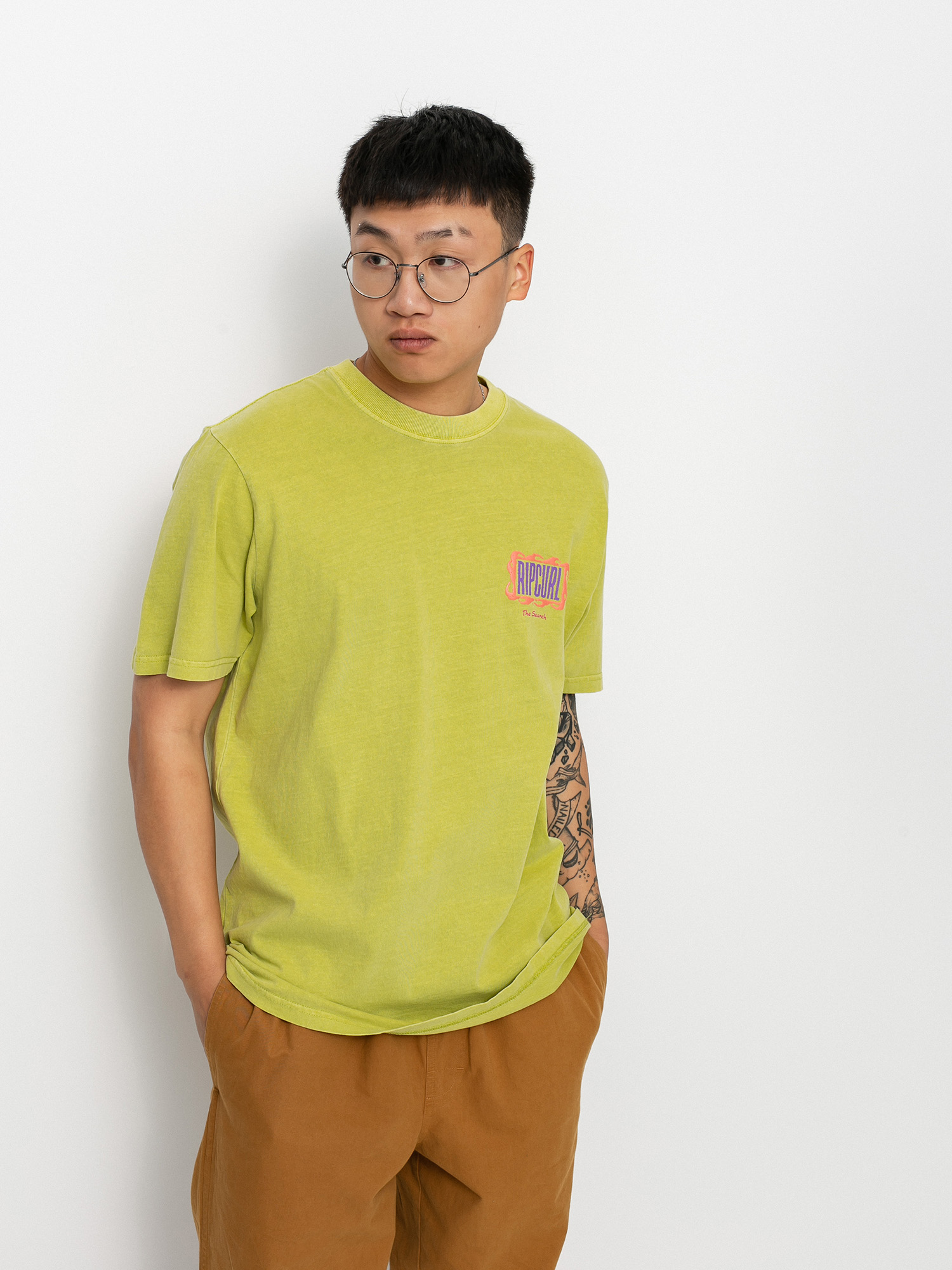 T-shirt Rip Curl Mind Wave Logo (washed lime)