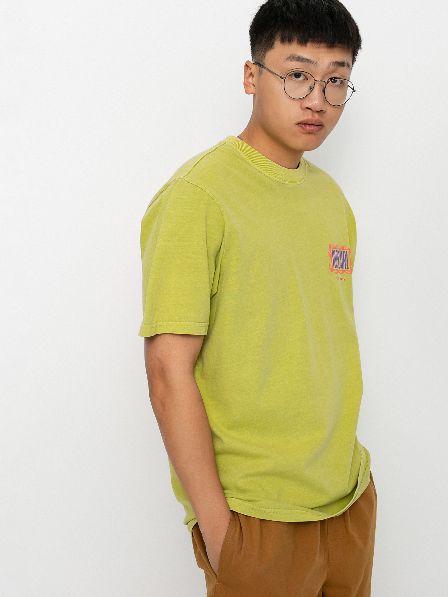 T-shirt Rip Curl Mind Wave Logo (washed lime)