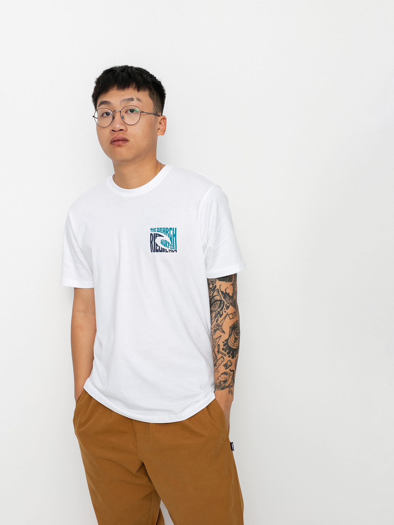 T-shirt Rip Curl Icon Cutout (white)
