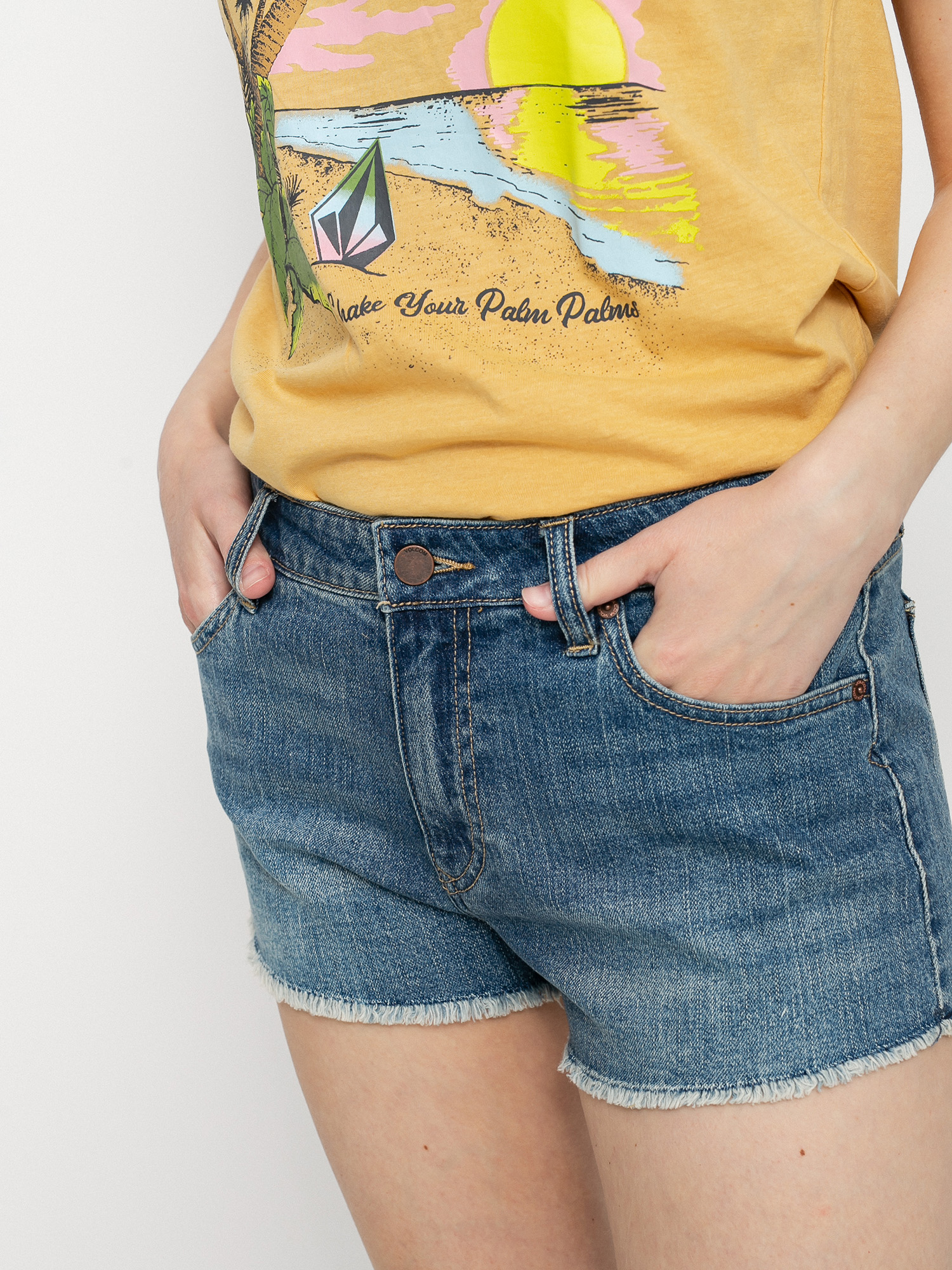 Szorty Volcom Stoney Stretch Wmn (blue swift wash)