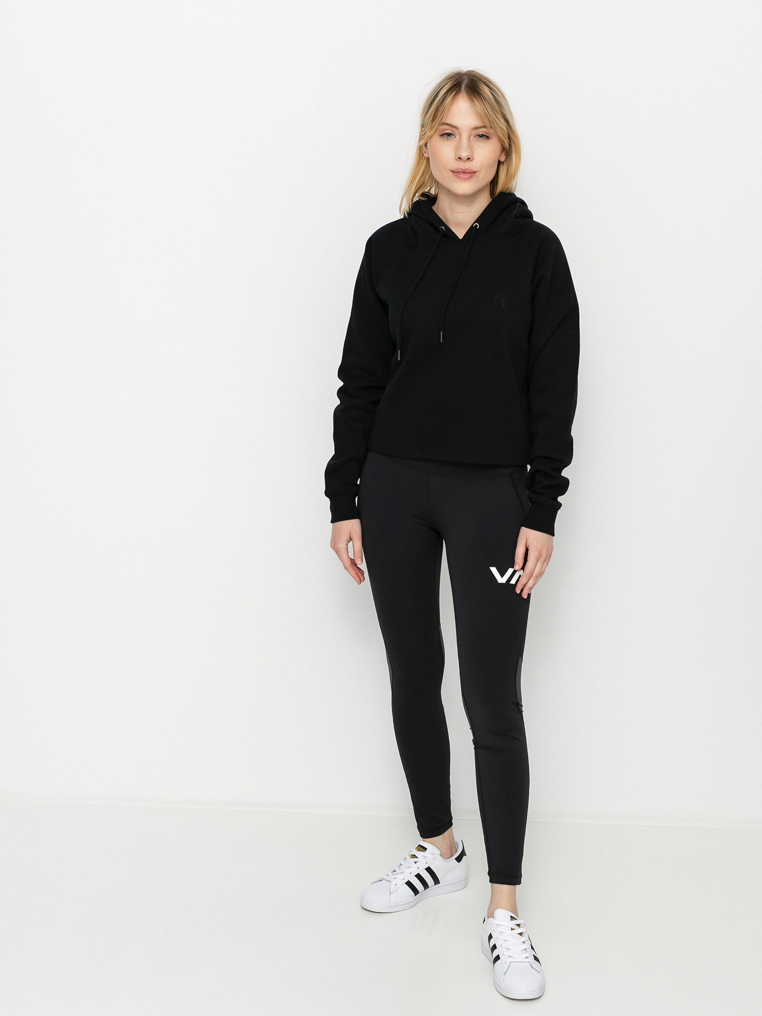 Bluza z kapturem Volcom Truly Stoked HD Wmn (black)