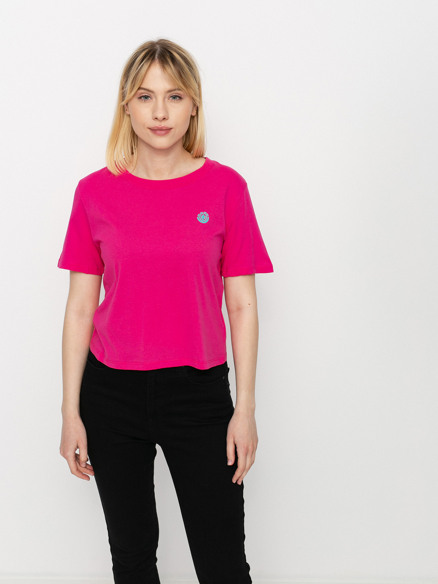 T-shirt Element Positivity Crop Wmn (fushia red)