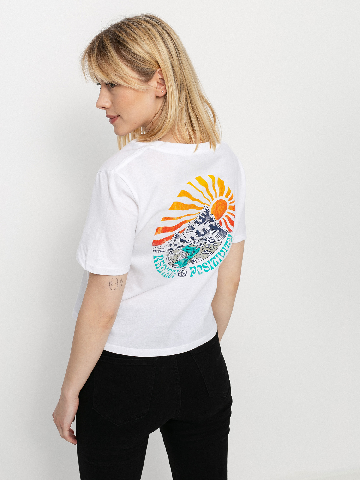 T-shirt Element Positivity Crop Wmn (optic white)