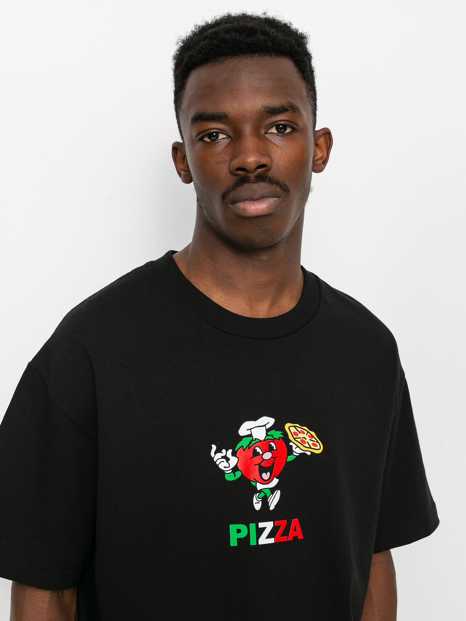 T-shirt Pizza Skateboards Tomato Chef Champion (black)