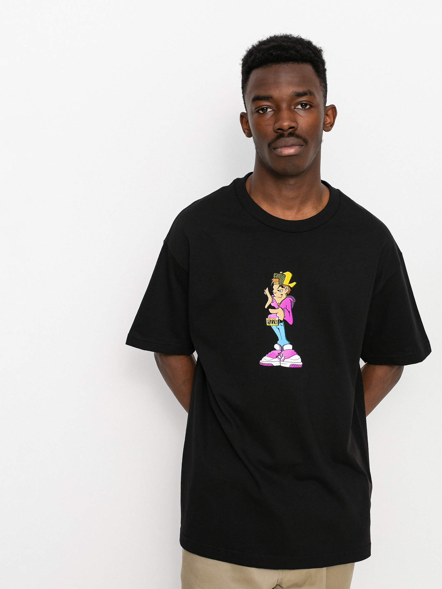 T-shirt Pizza Skateboards P Boy (black)