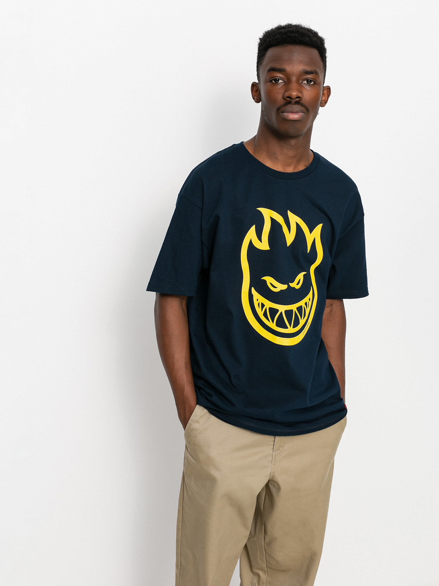 T-shirt Spitfire Bighead (navy/yellow)