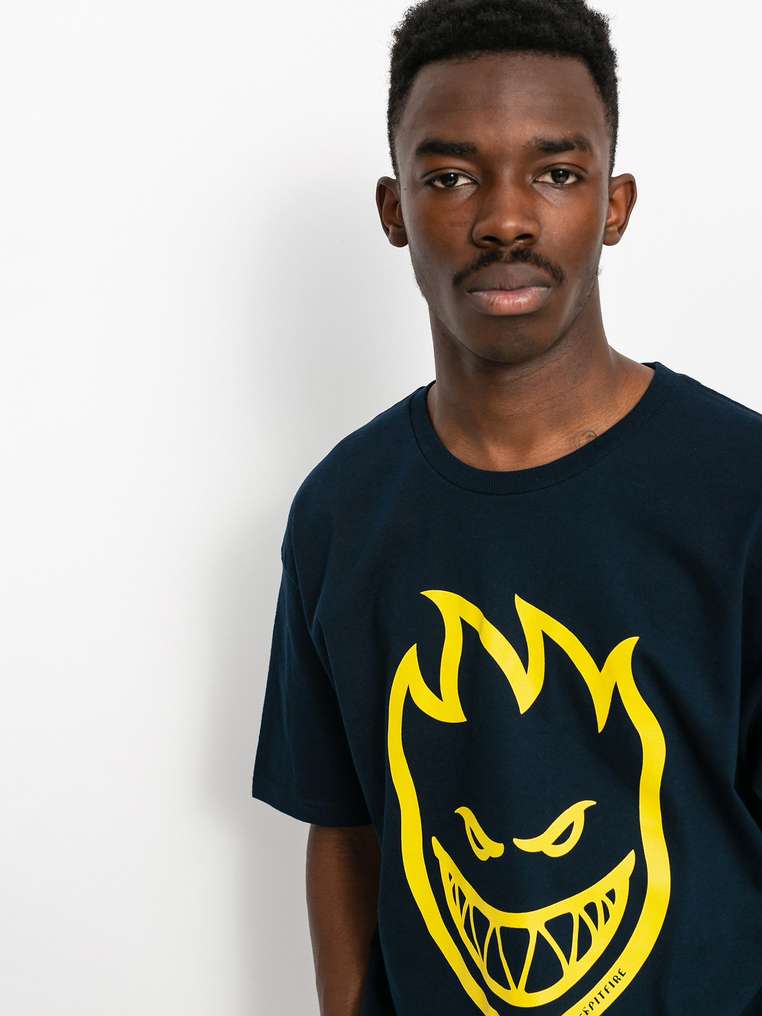 T-shirt Spitfire Bighead (navy/yellow)