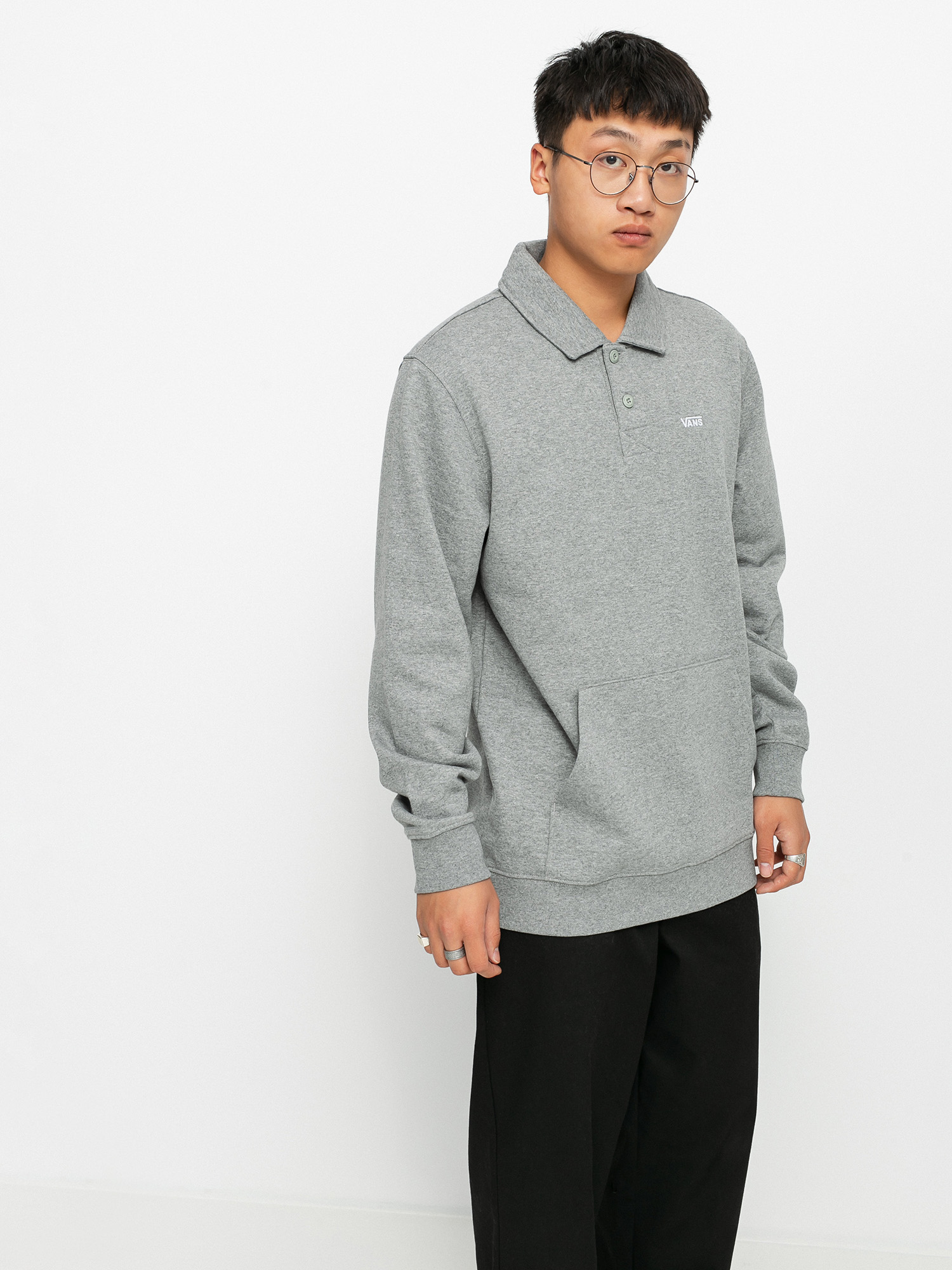 Bluza Vans Not Preppy Polo Fleece (cement heather)