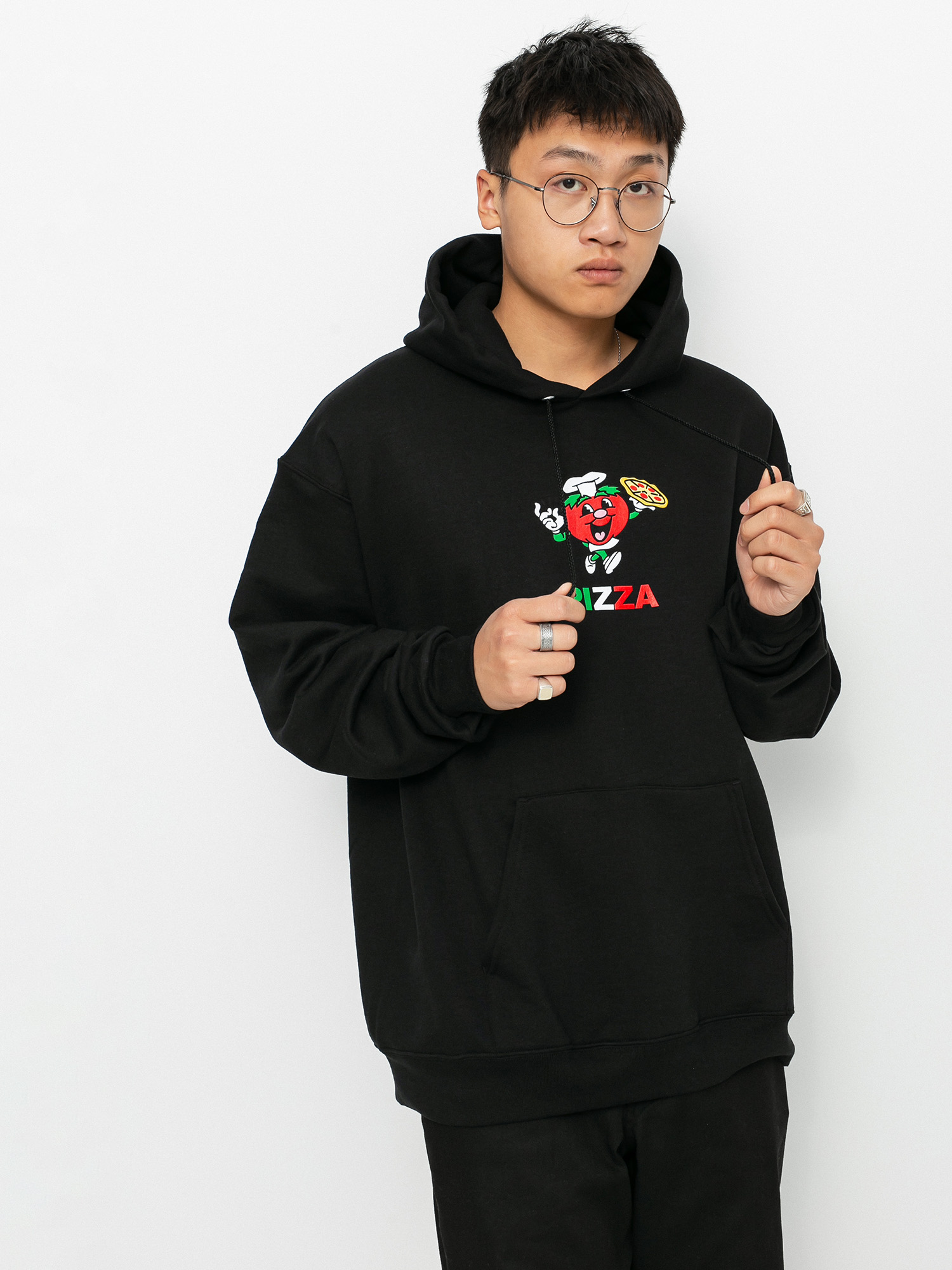 Bluza z kapturem Pizza Skateboards Tomato Chef Champion HD (black)