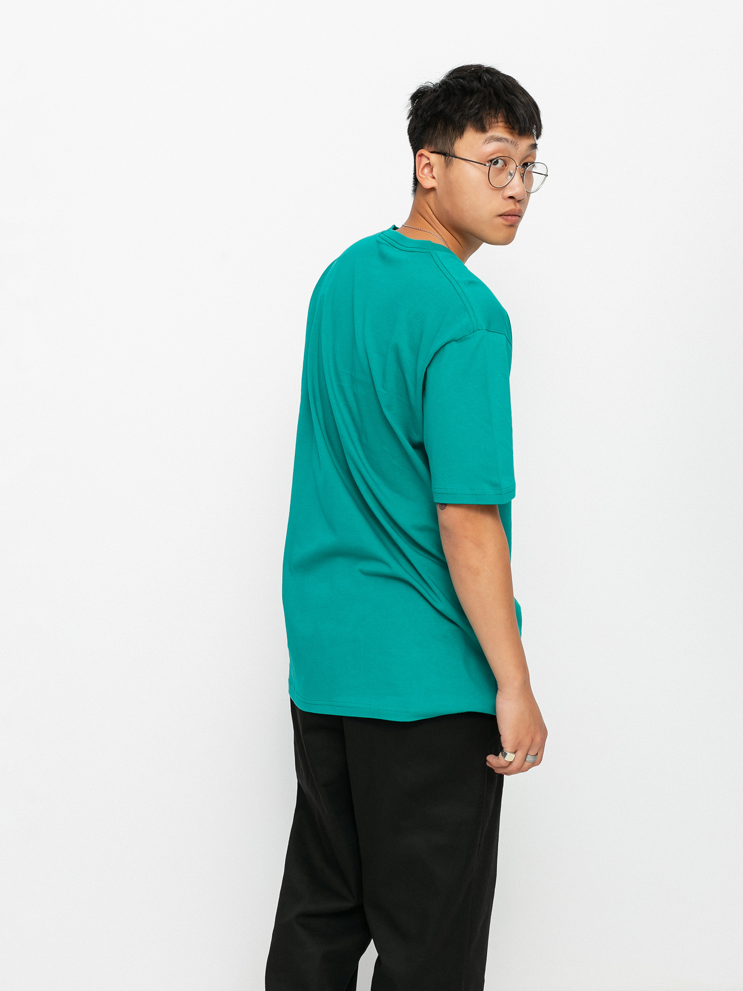 T-shirt Vans Left Chest Logo (porcelain green/white)