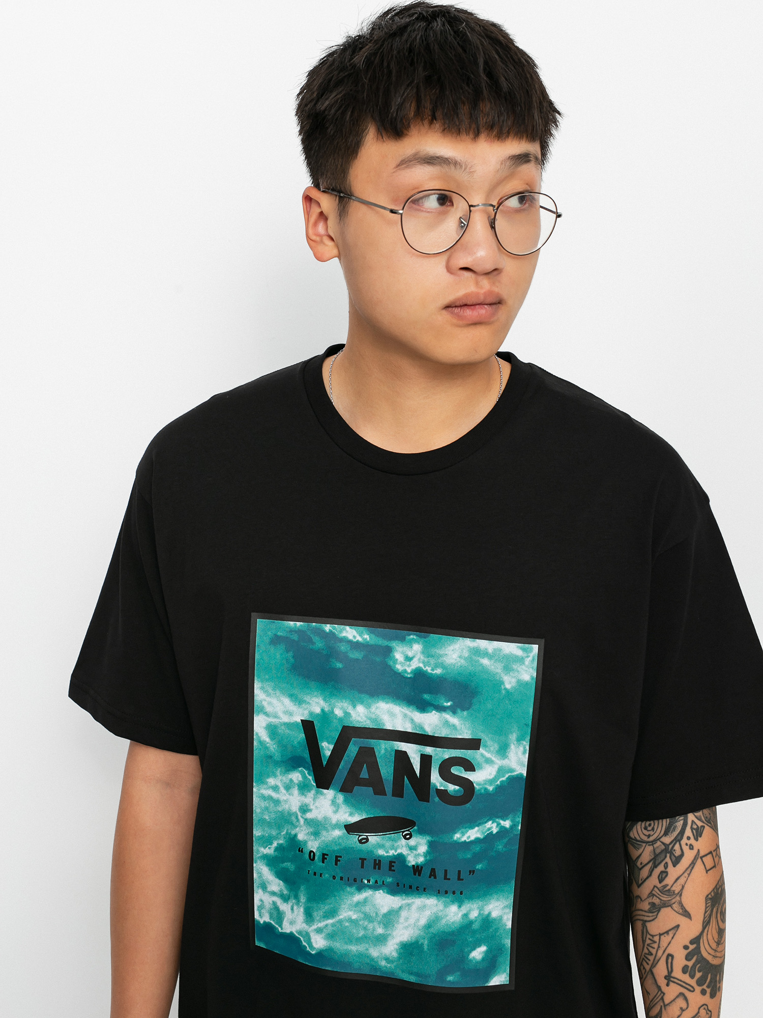 T-shirt Vans Classic Print Box (black/blue coral)