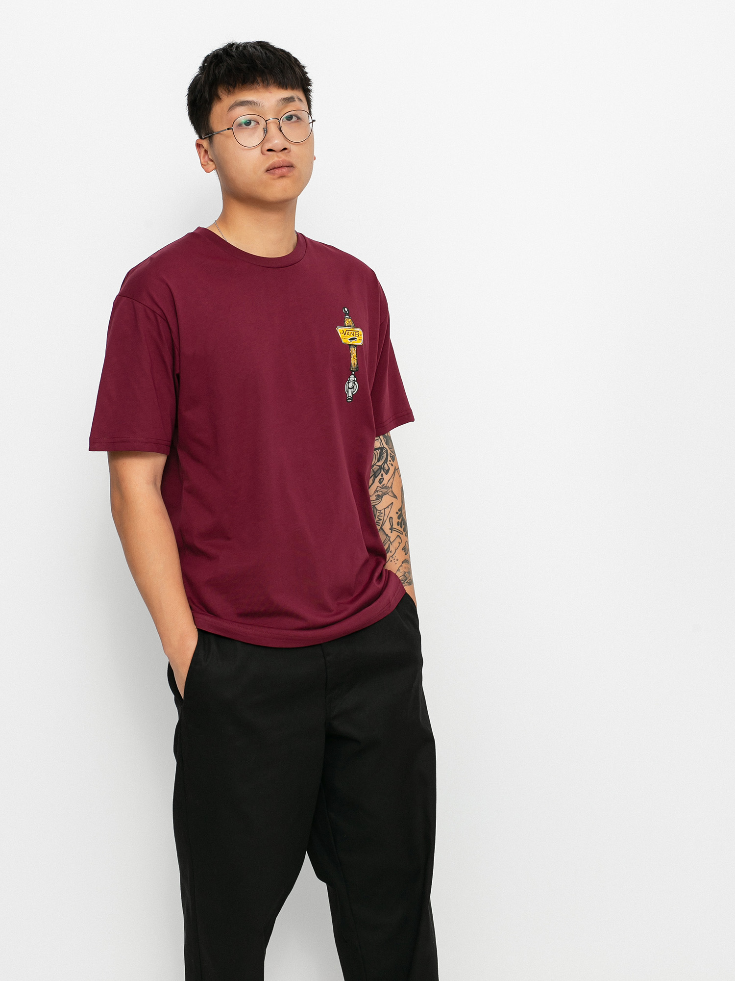 T-shirt Vans Off The Wall Tavern (burgundy)