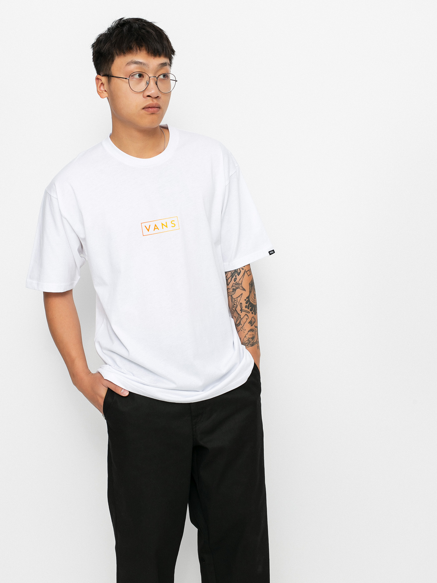 T-shirt Vans Classic Easy Box (white/buttercup)