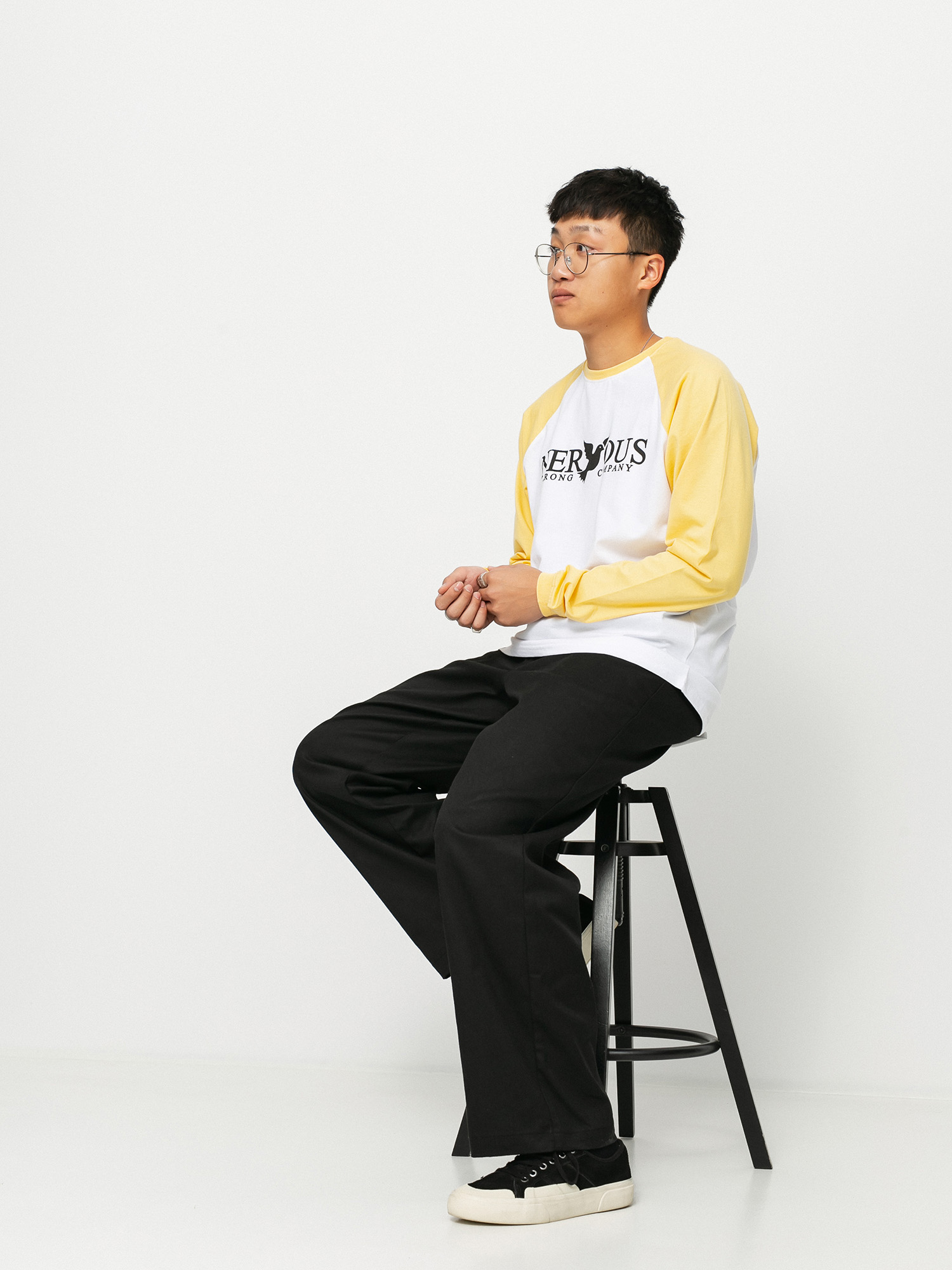 Longsleeve Nervous Classic (yellow/white)