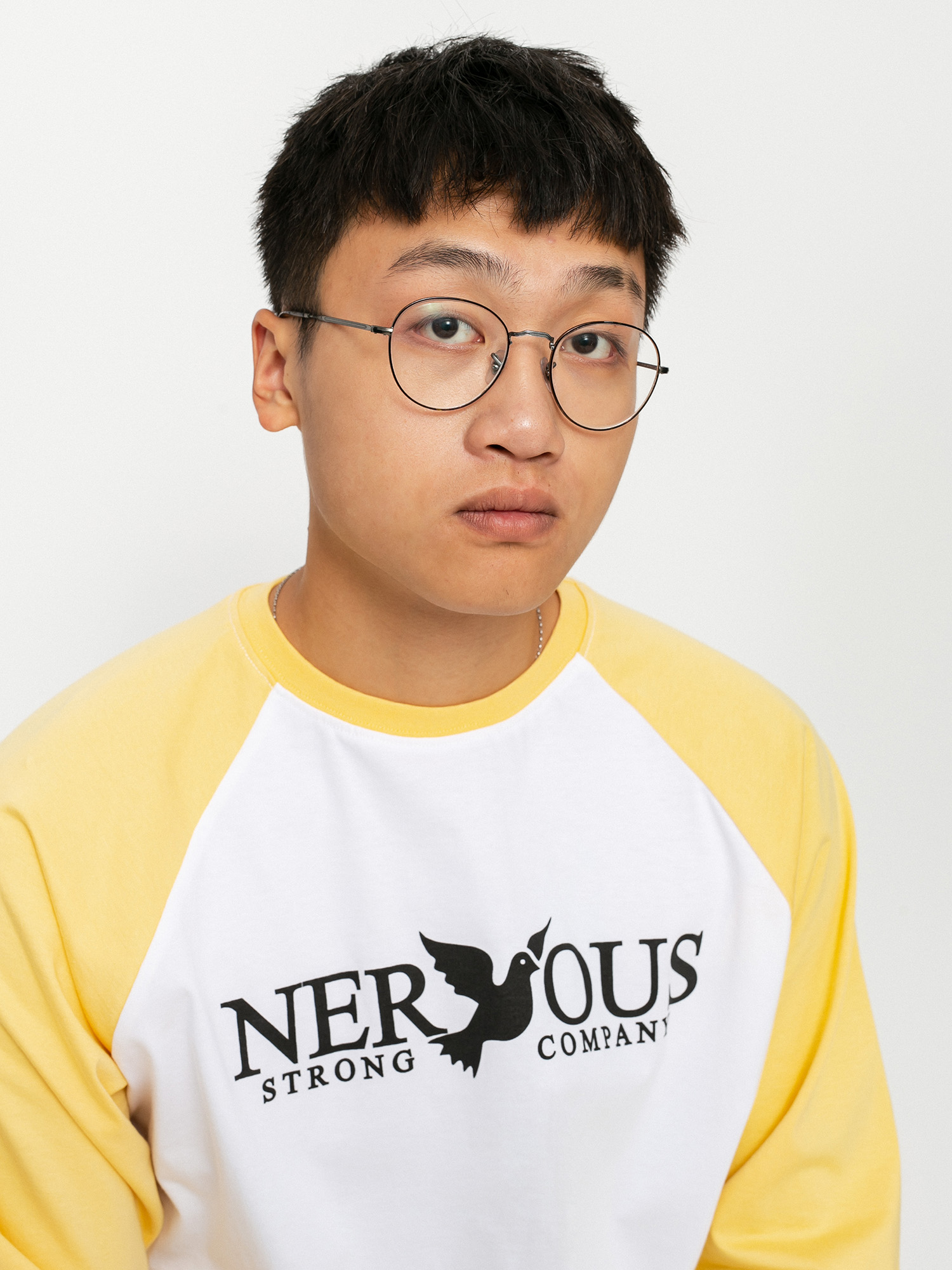 Longsleeve Nervous Classic (yellow/white)