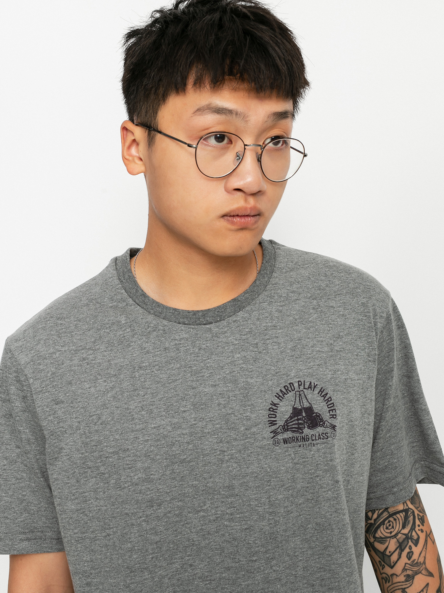 T-shirt Malita Bottles (heather grey)