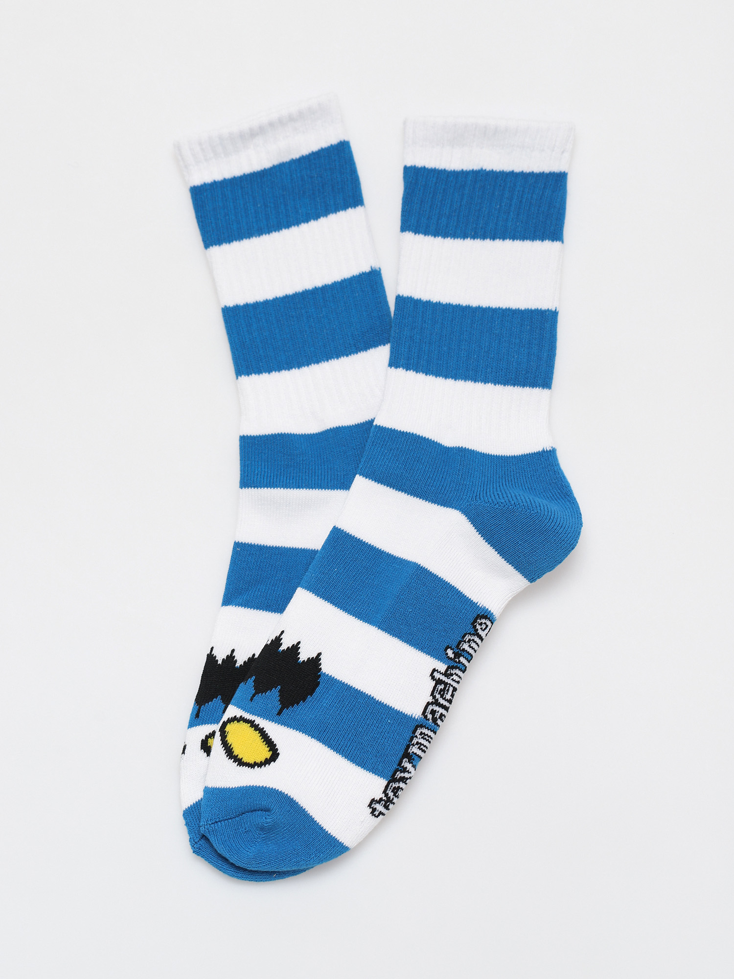 Skarpetki Toy Machine Monster Big Stripe (white/royal)