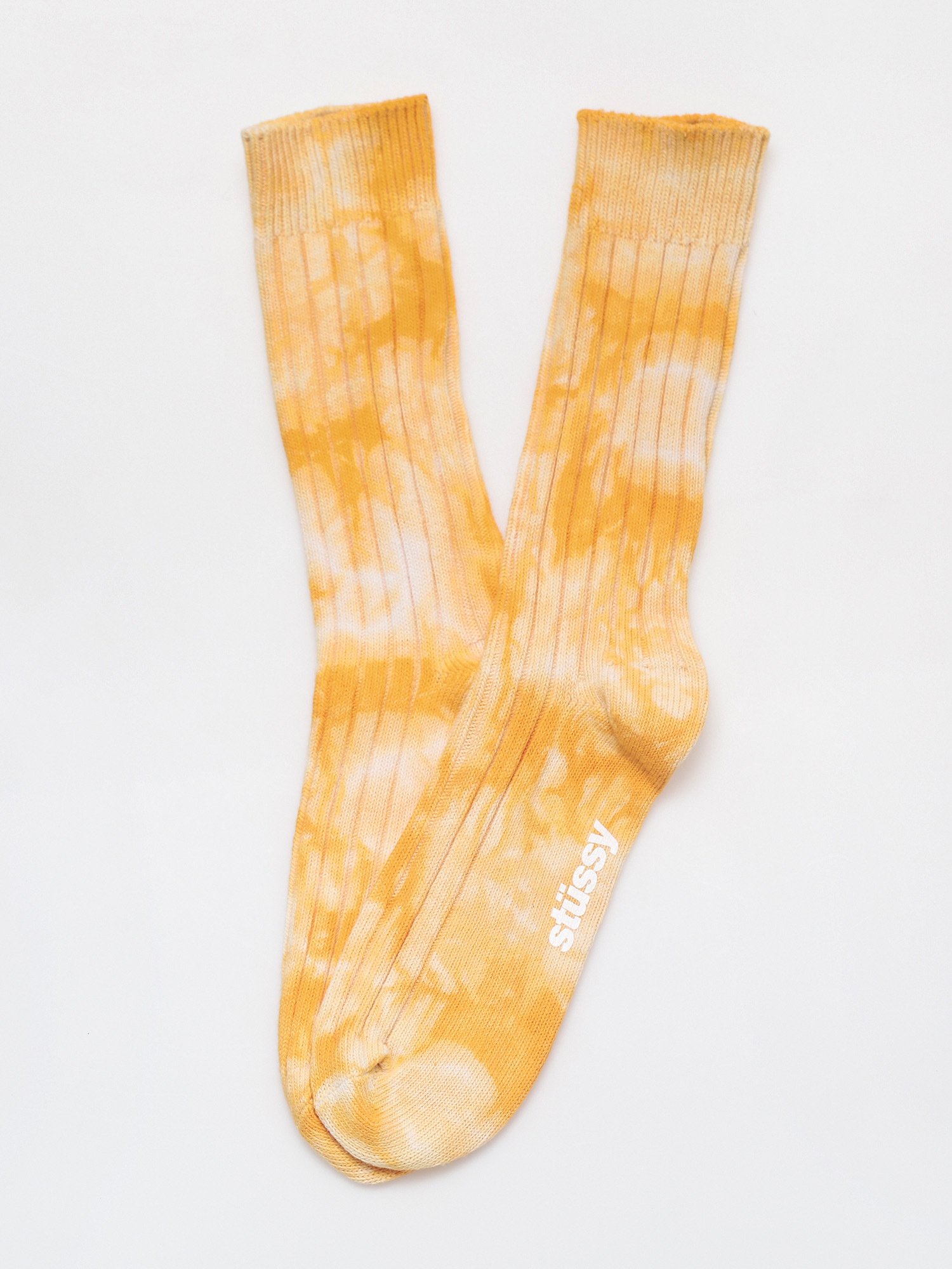 Skarpetki Stussy Dyed Ribbed Crew (yellow)